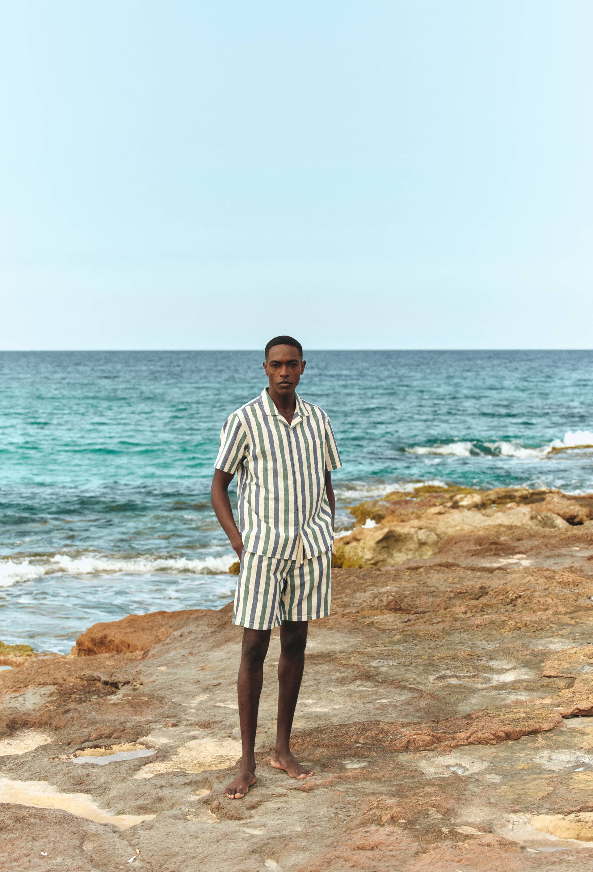 Chemise manches courtes en coton BIO GOTS, Ecru, large image number 1.0