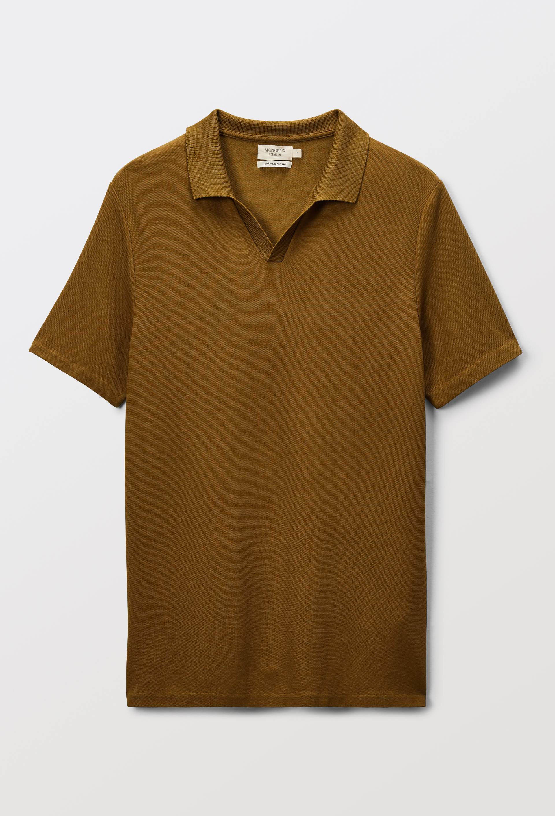 Polo manches courtes en viscose, Vert fonc&eacute;, large image number 2