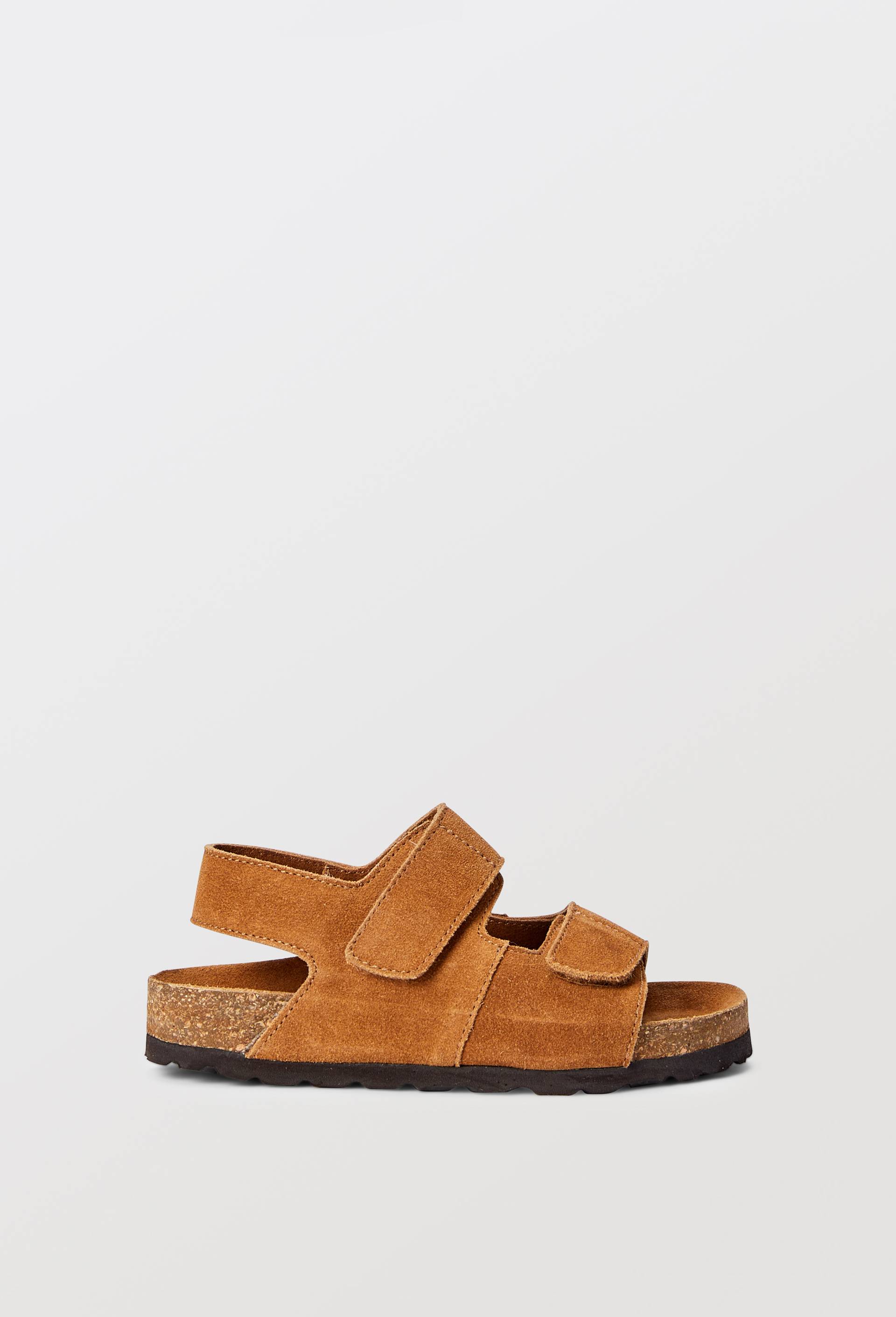 Sandales &agrave; scratch en cuir responsable, Beige, large image number 0