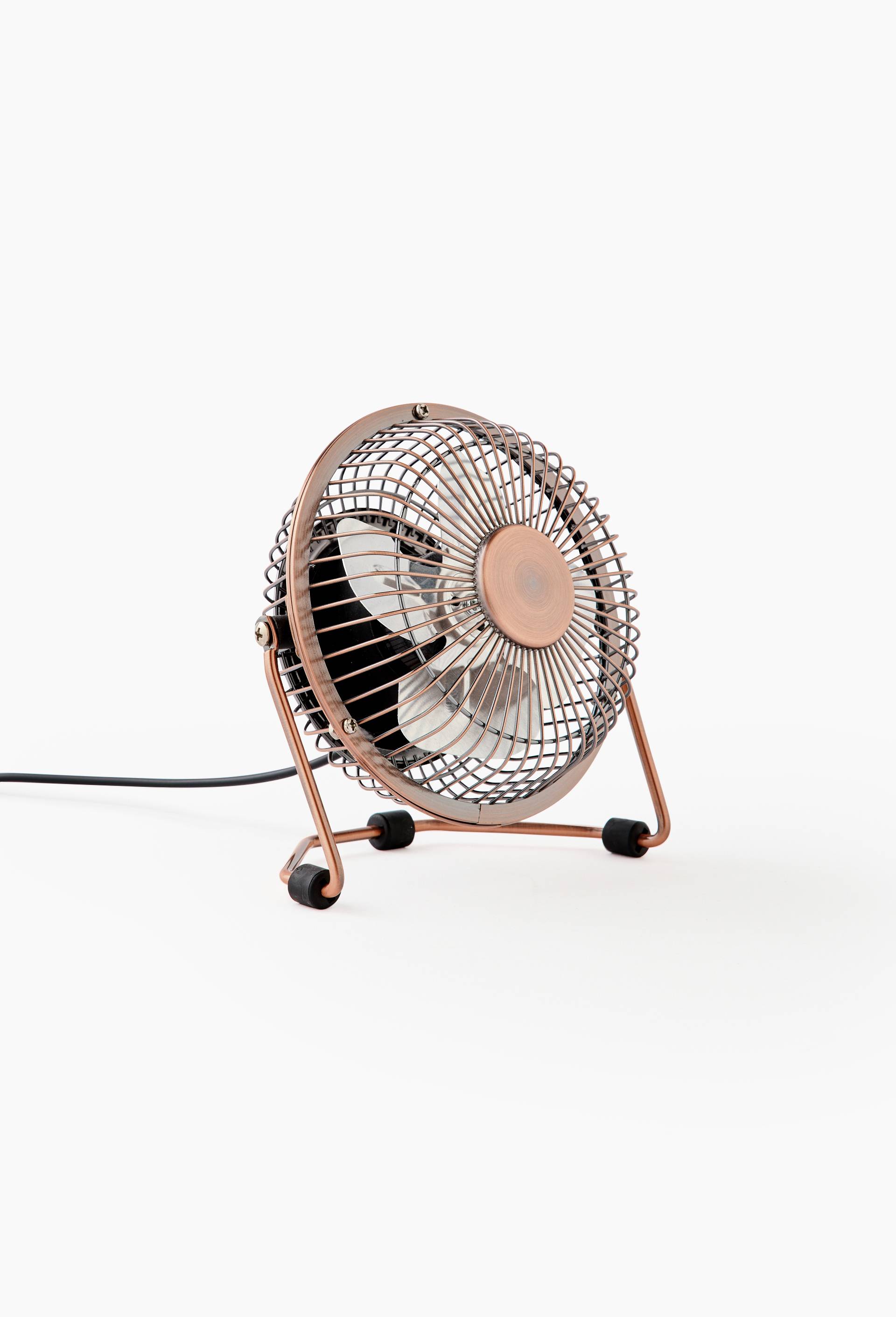 Ventilateur de bureau, finition m&eacute;tallis&eacute;e, Cuivre, large image number 0.0