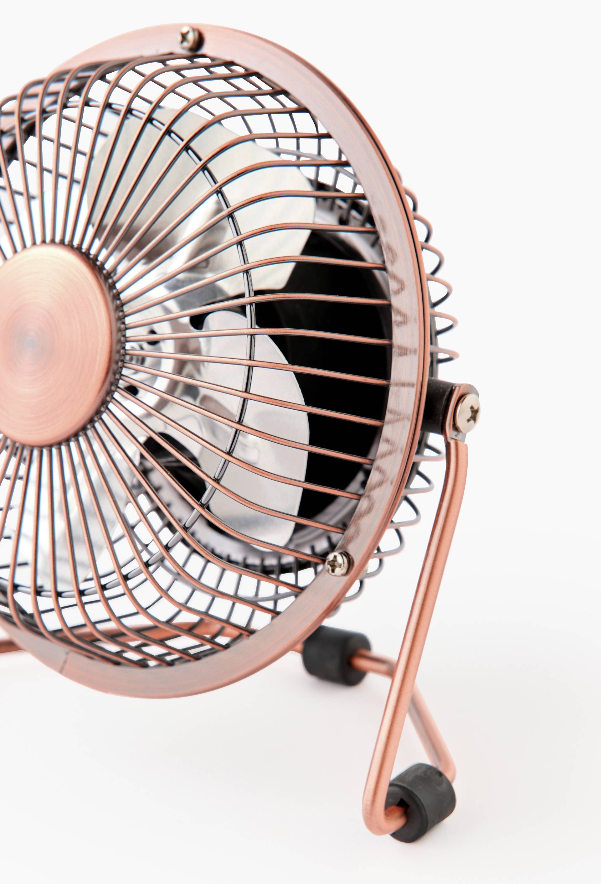 Ventilateur de bureau, finition m&eacute;tallis&eacute;e, Cuivre, large image number 1.0