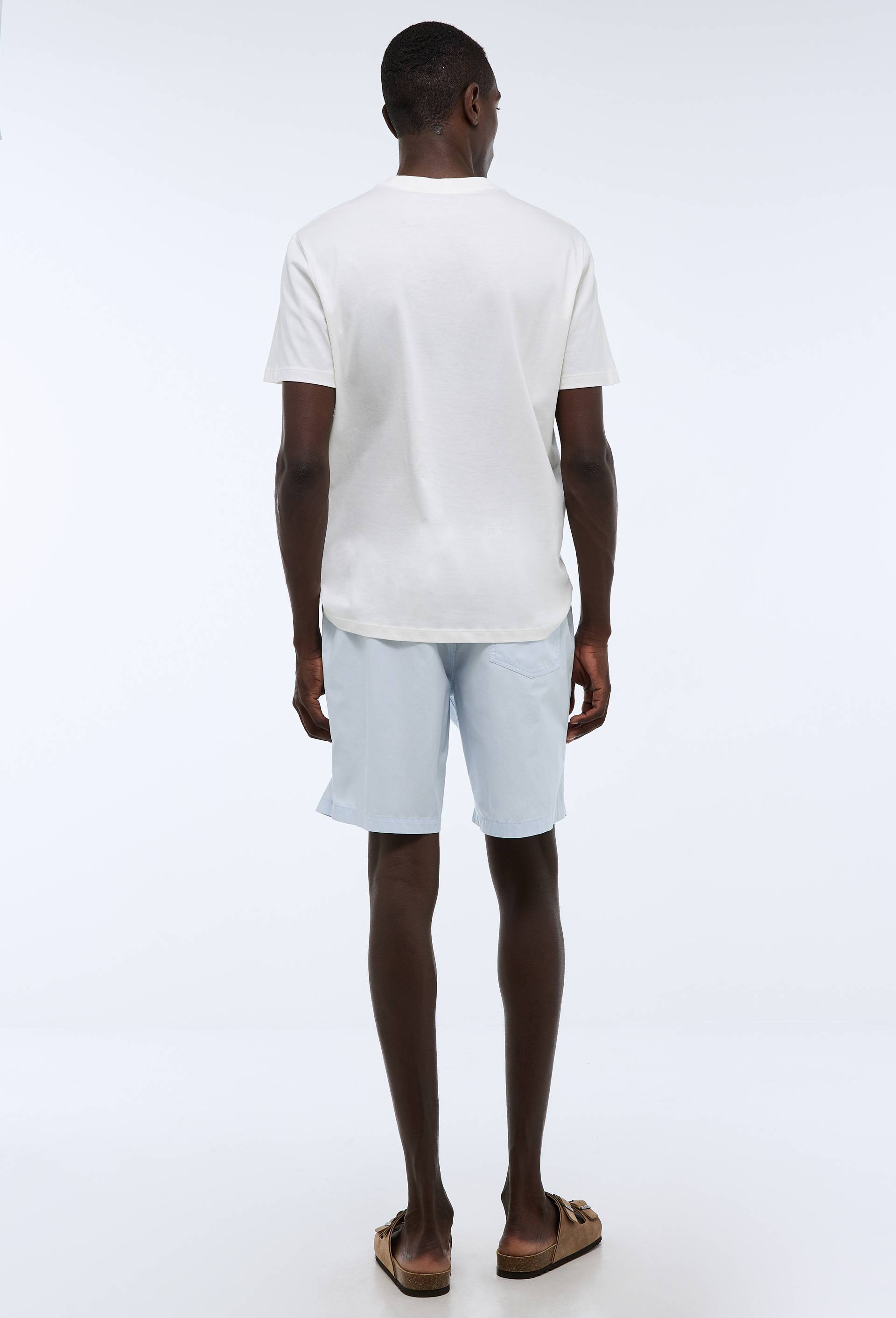 Short en popeline de coton BIO GOTS, Bleu clair, large image number 1