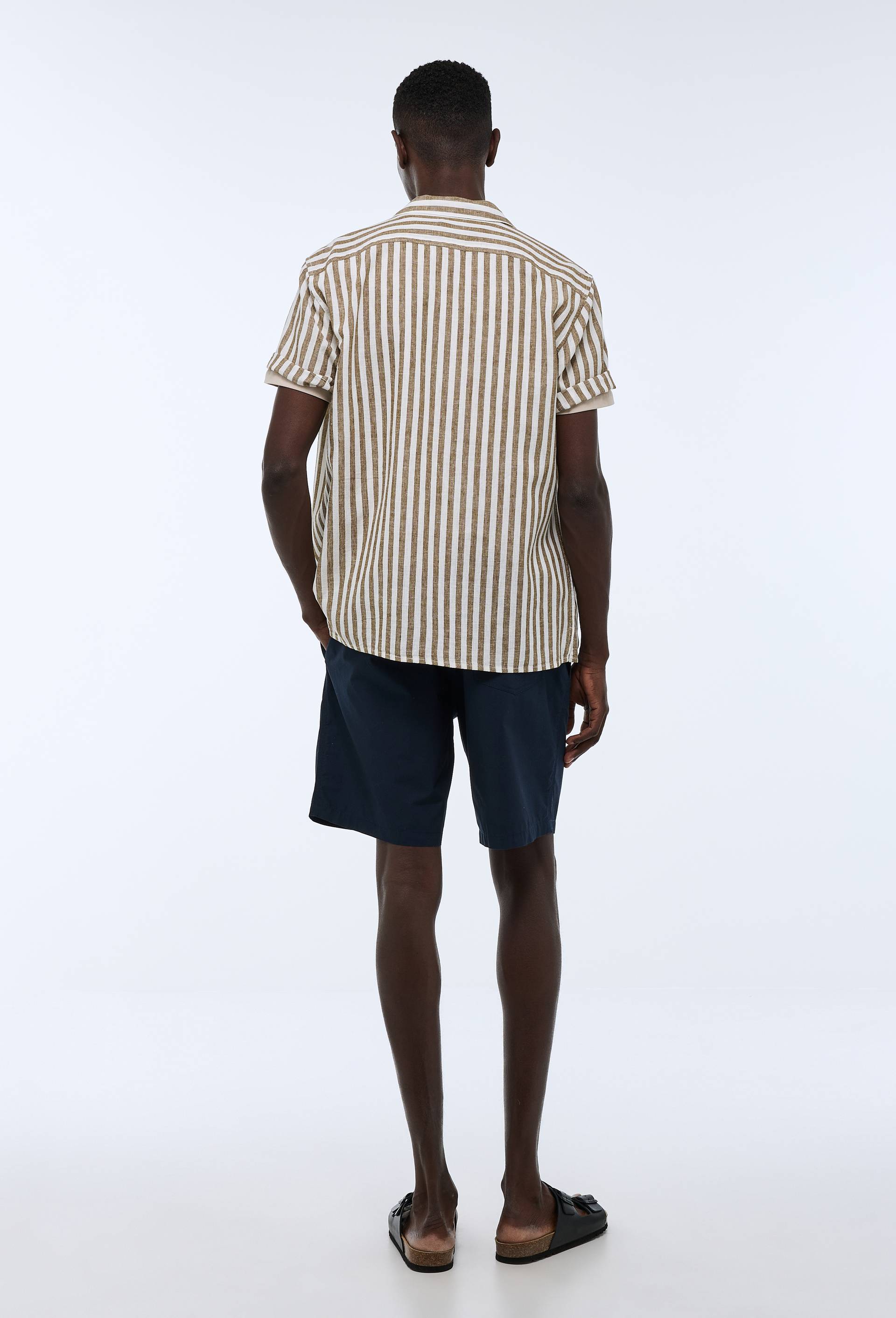 Short en popeline de coton BIO GOTS, Bleu fonc&eacute;, large image number 2.0