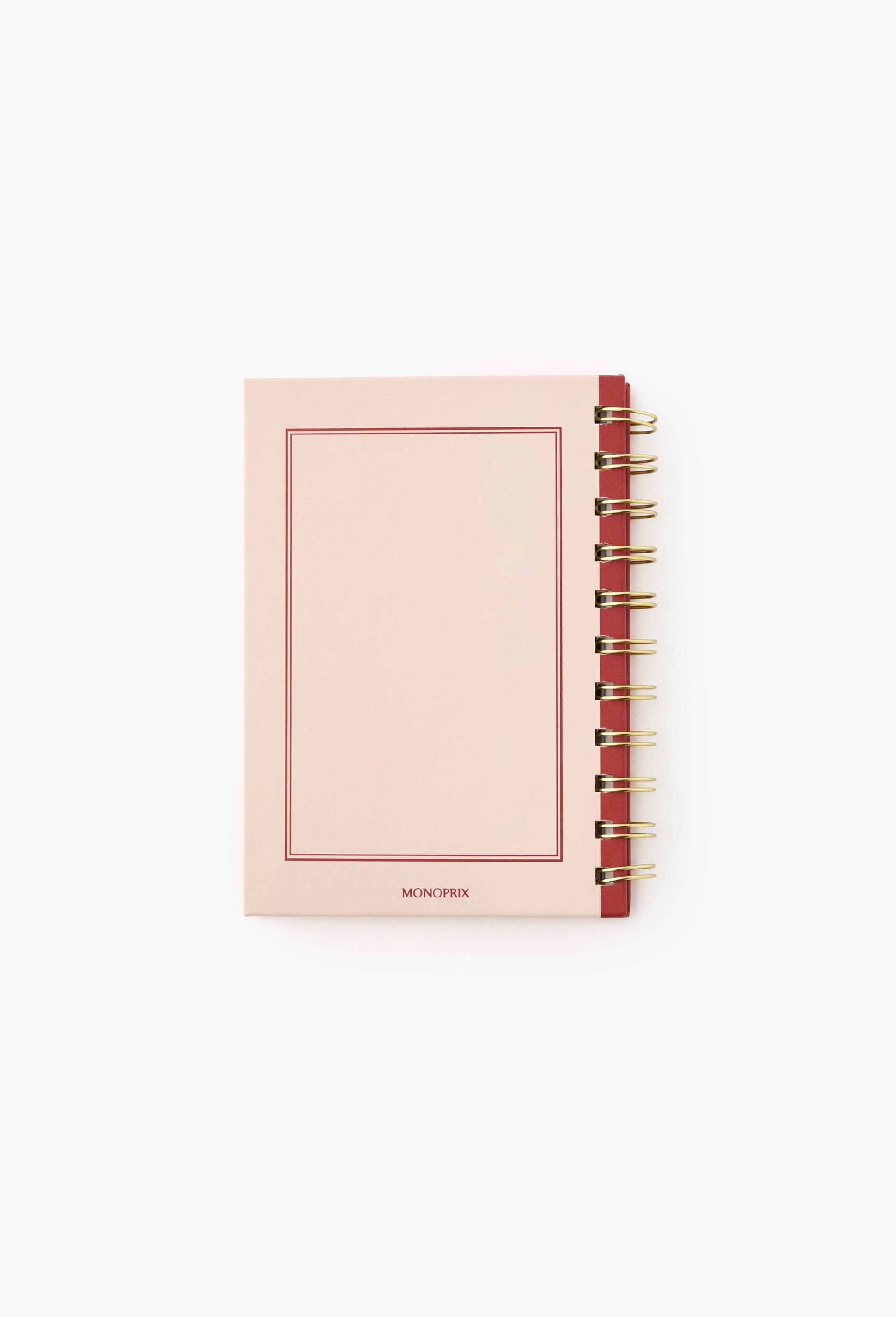 Carnet A6 ligné, 80 pages, Rose clair, large image number 1
