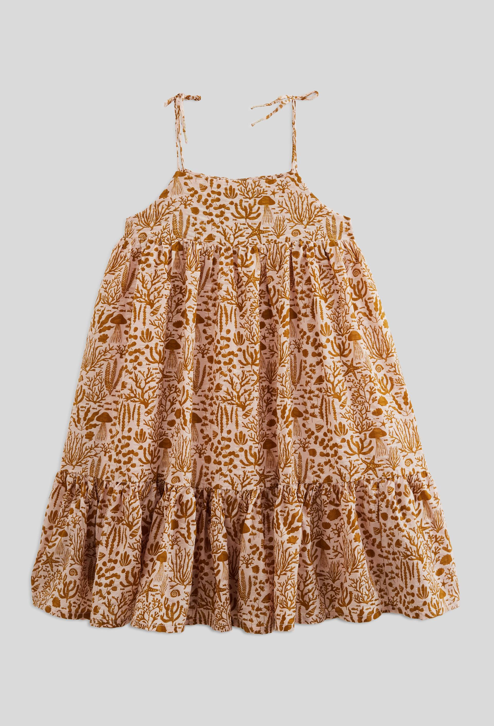 Robe à bretelles imprimée BEIGE CLAIR pour enfant MONOPRIX