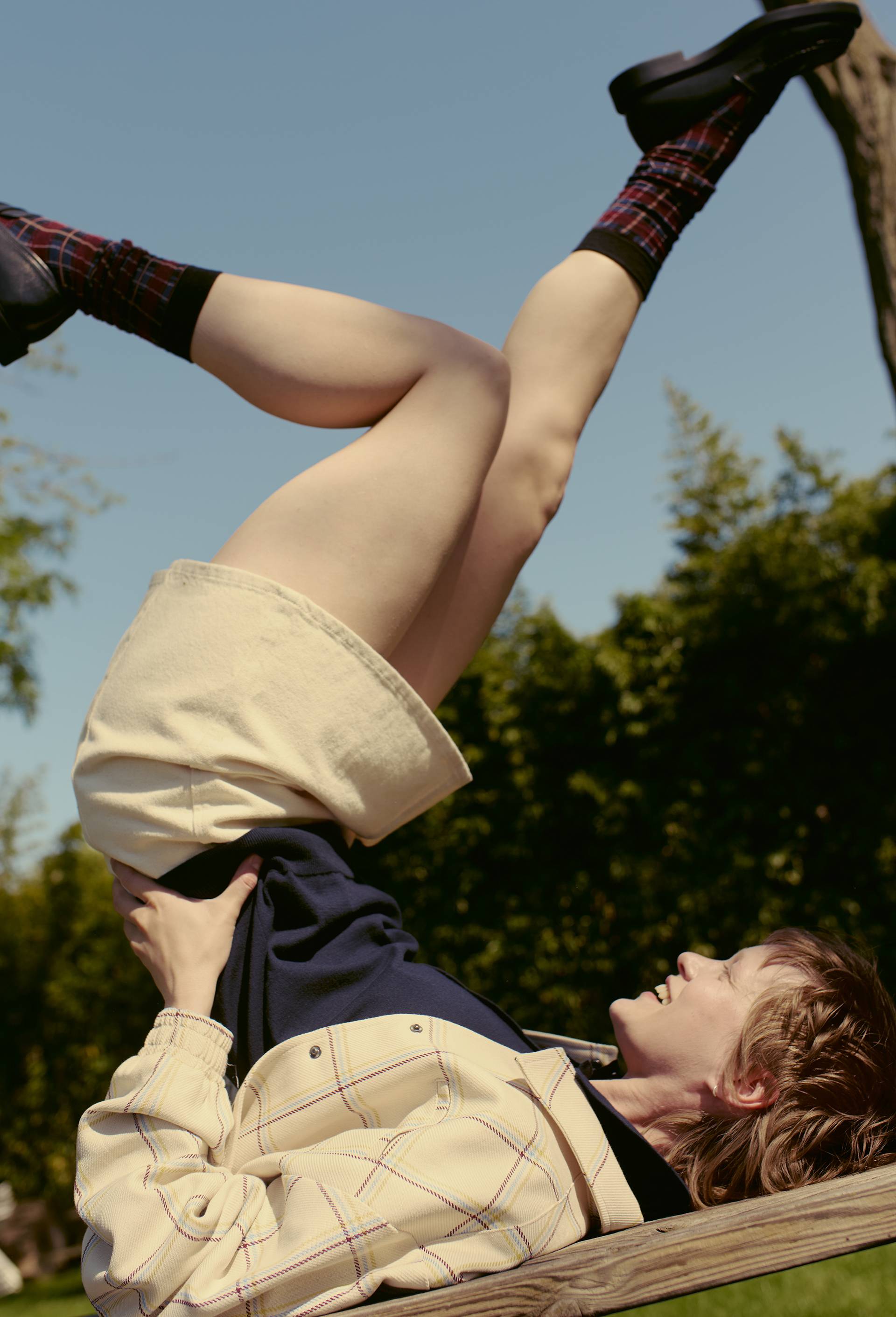 Jupe courte en denim, Ecru, large image number 0