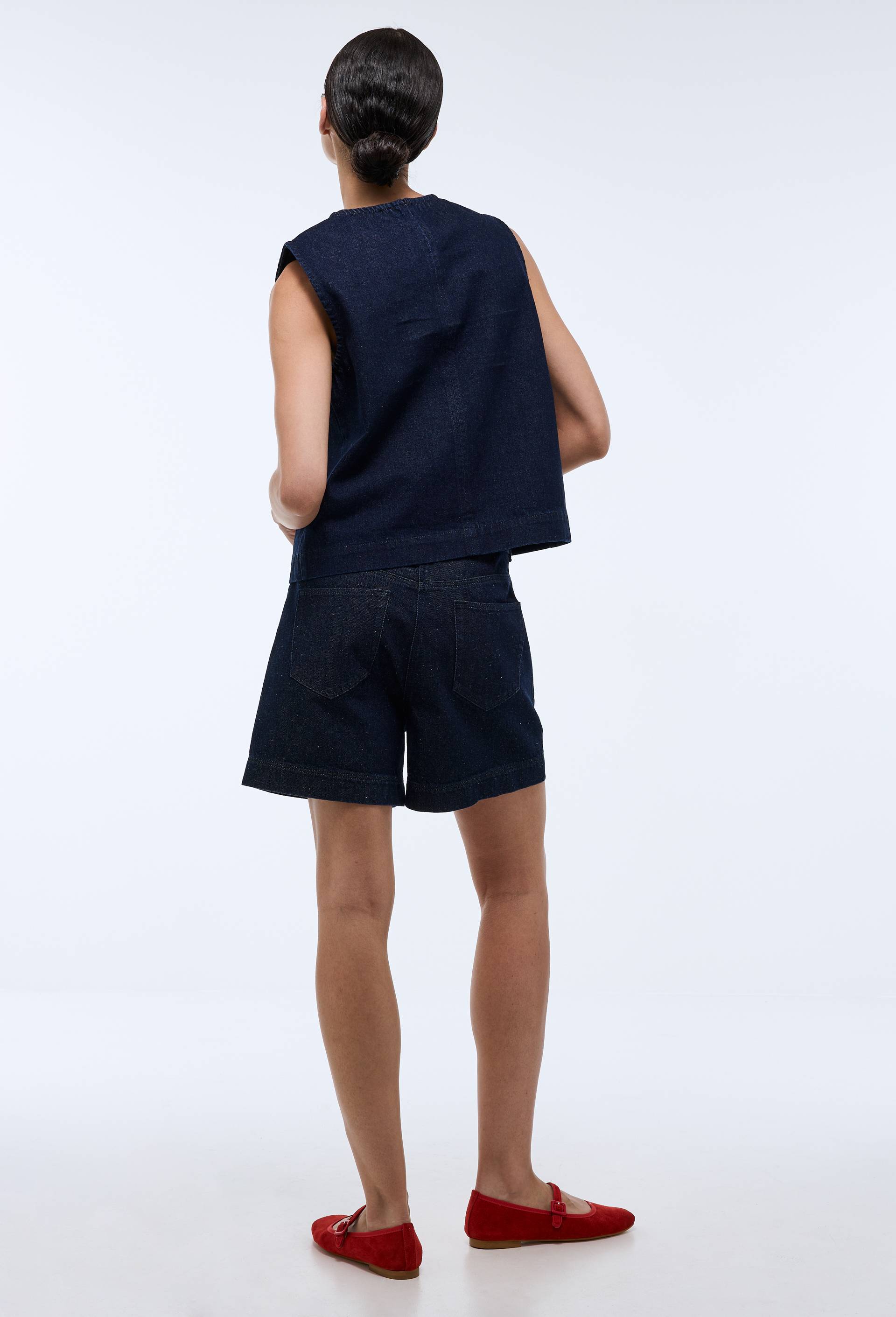 Short en denim, Bleu fonc&eacute;, large image number 1