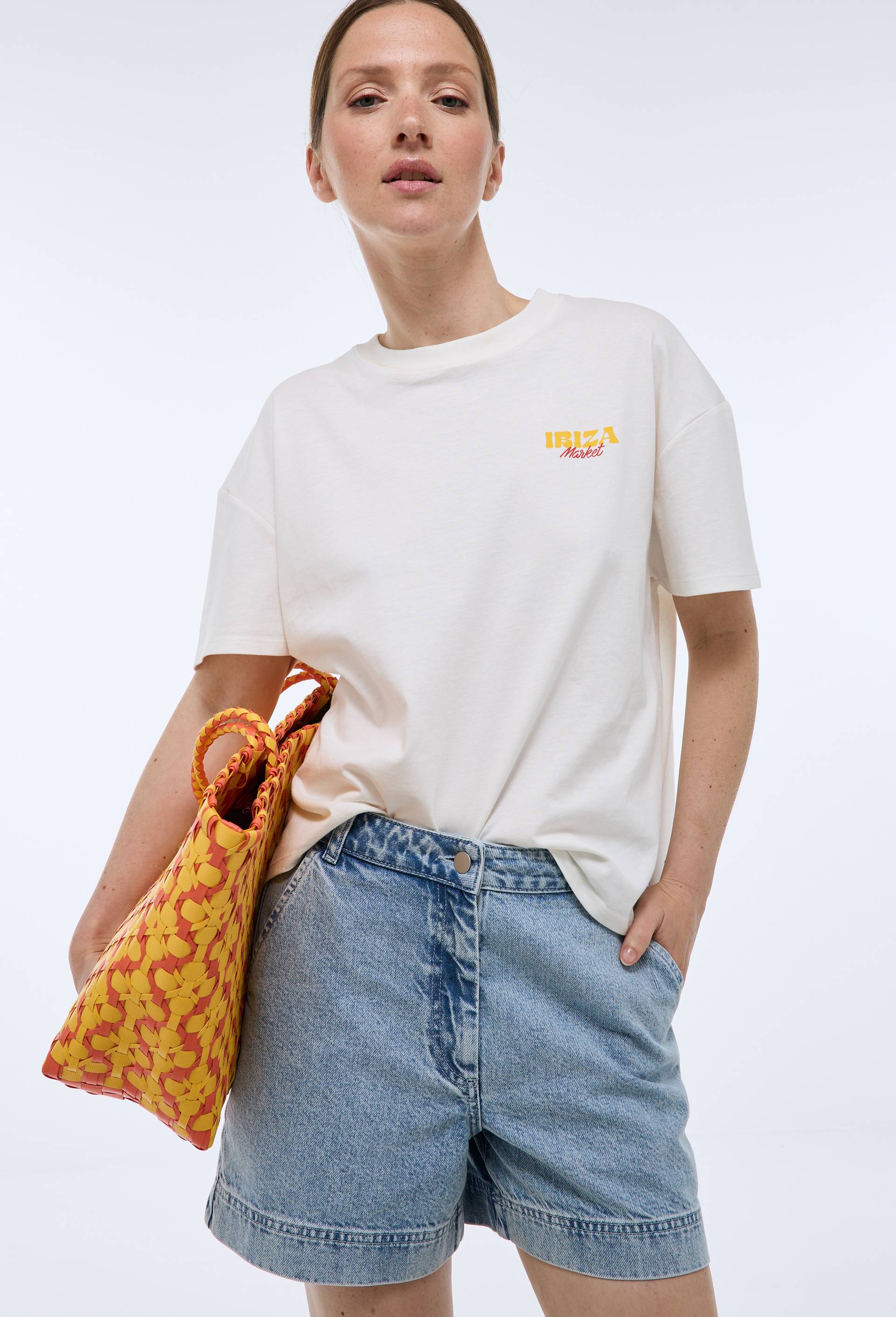 Short en denim, Bleu clair, large image number 0