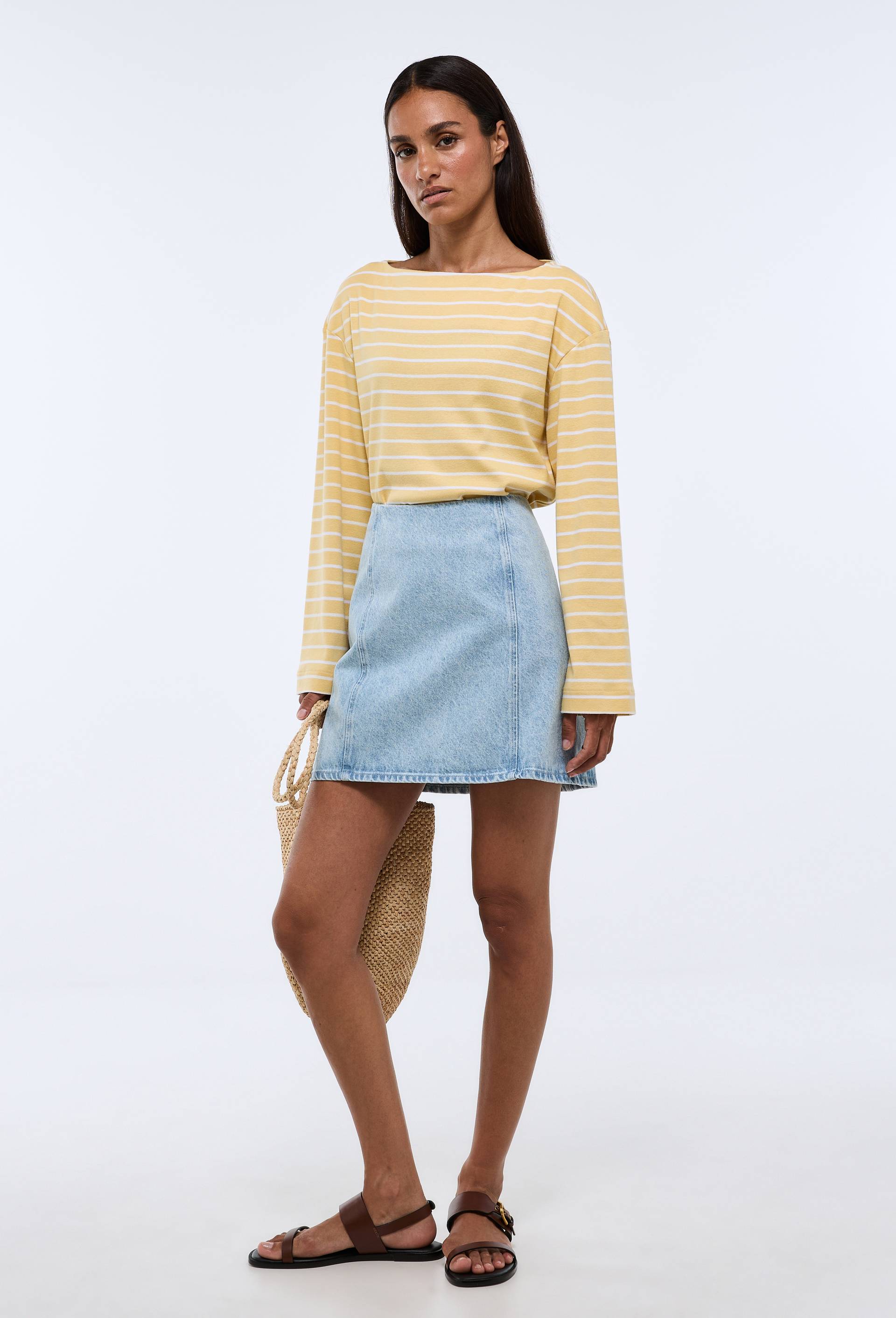 Jupe courte en denim, Bleu clair, large image number 0.0