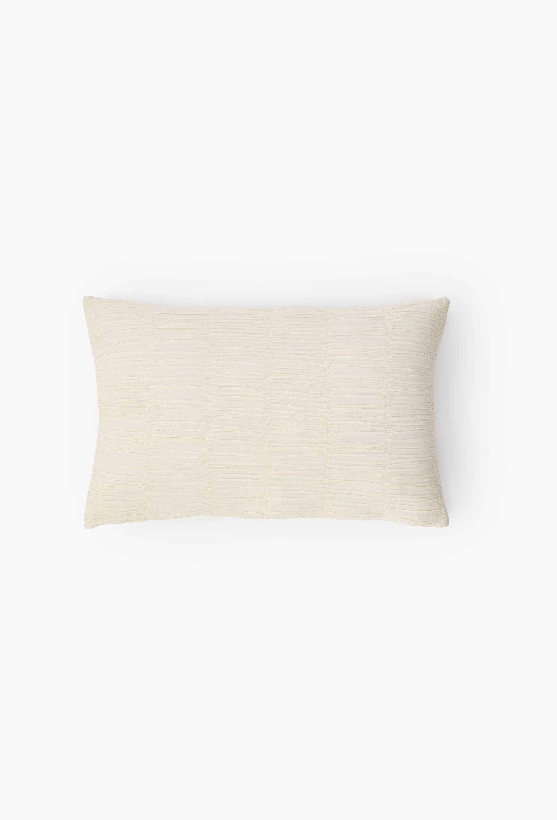 Coussin pliss&eacute;, 30x50cm, Ecru, large image number 0