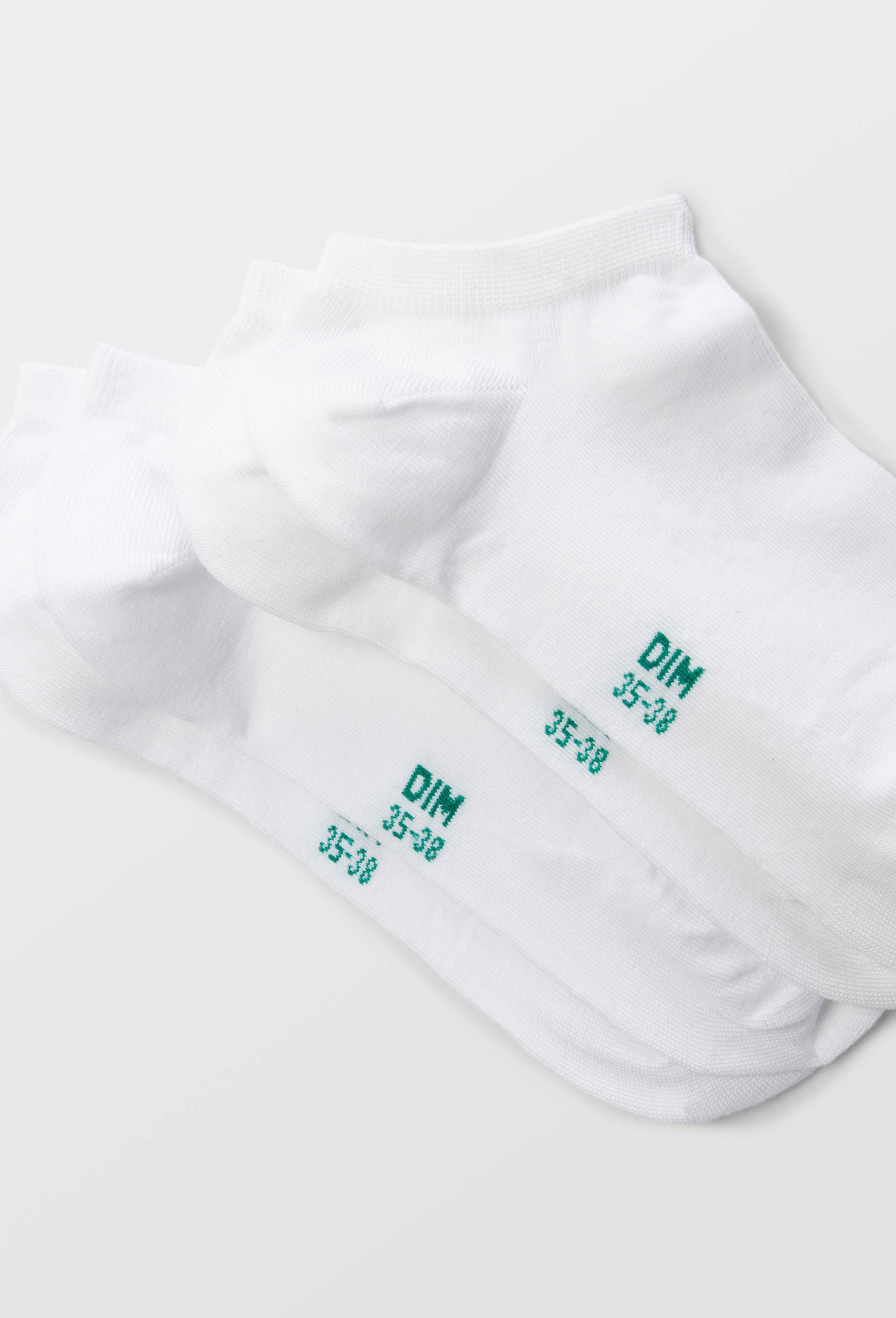 Lot de 2 paires de mini-socquettes DIM GOOD, Blanc, large image number 1