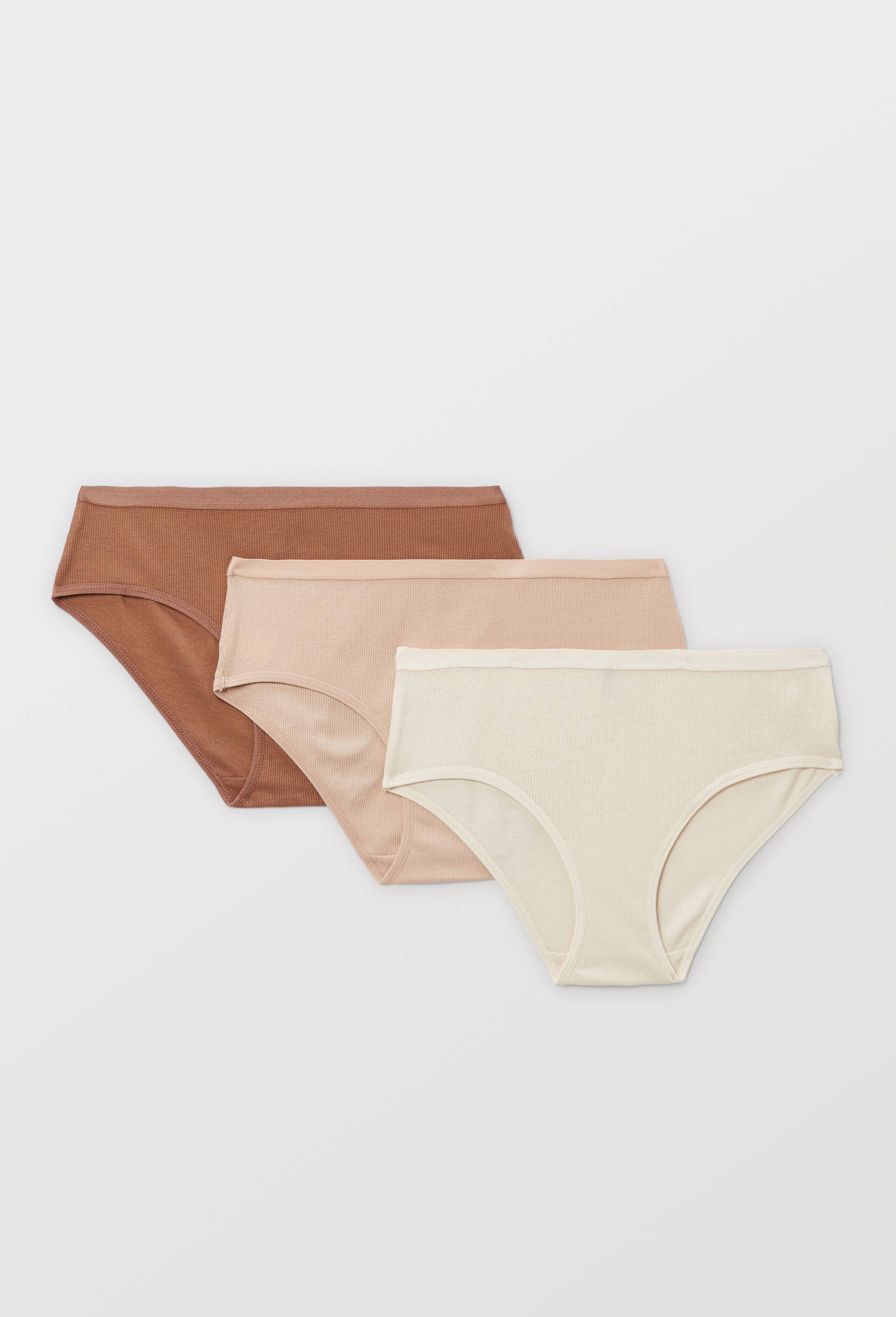 Lot de 3 shorties côtelés CAMELIA en coton BIO GOTS, Rose clair, swatch image