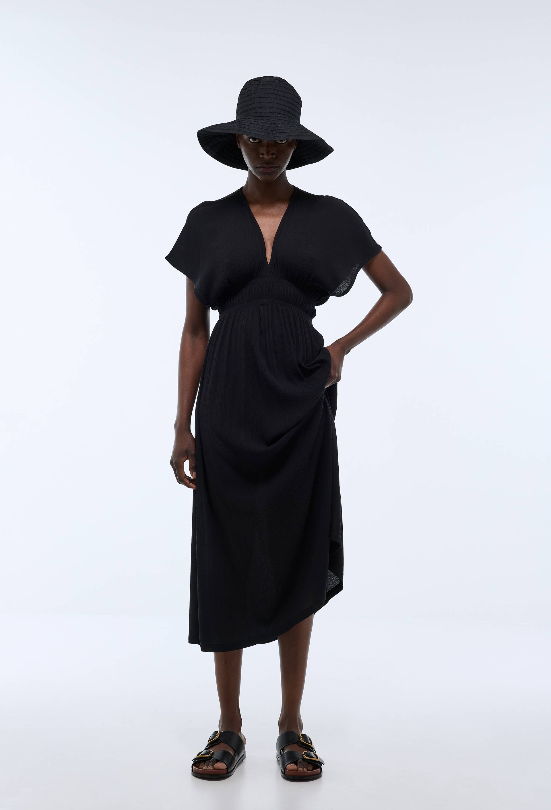 Robe de plage, Noir, large image number 0