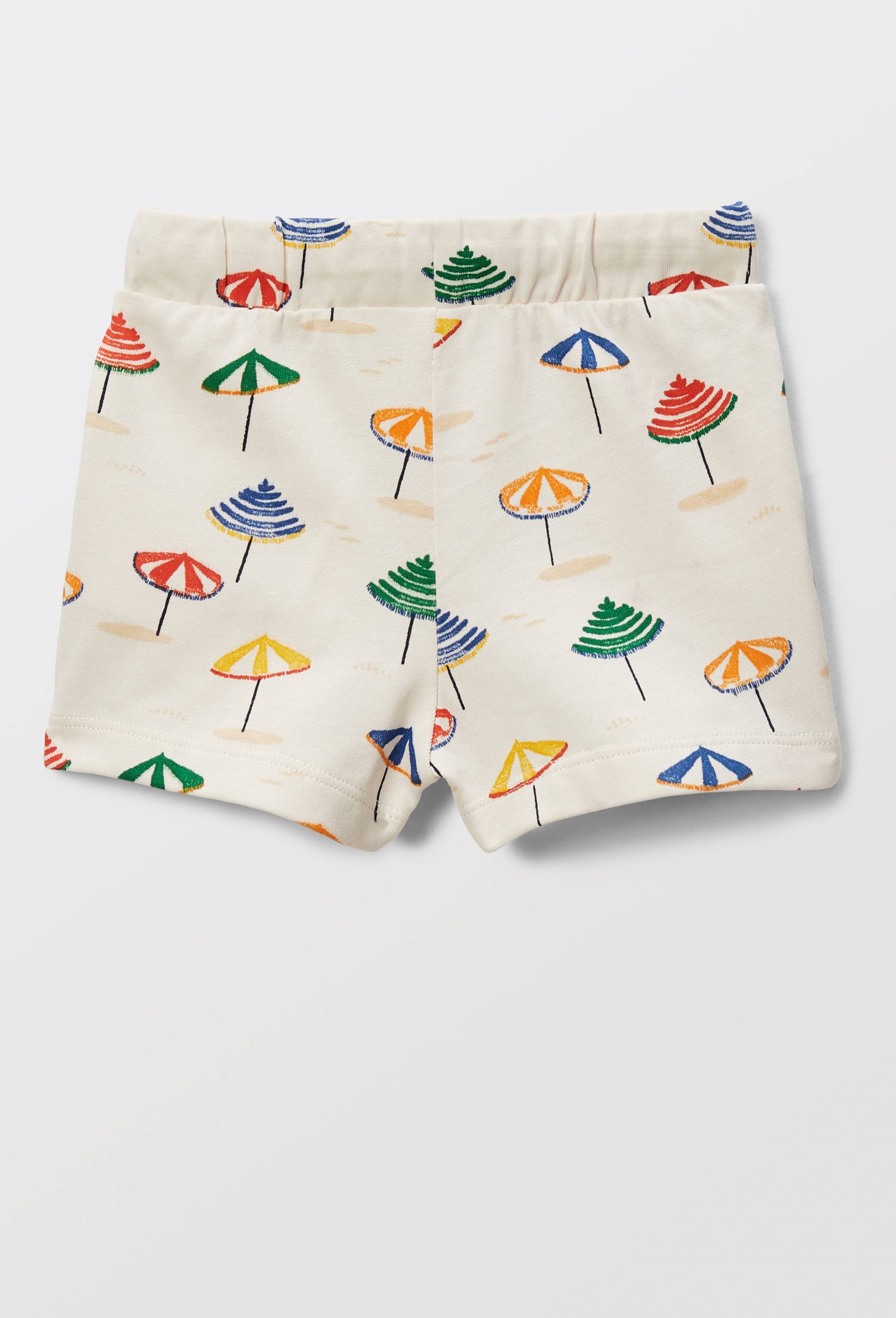Short imprimé en molleton en coton BIO GOTS, Beige clair, large image number 3