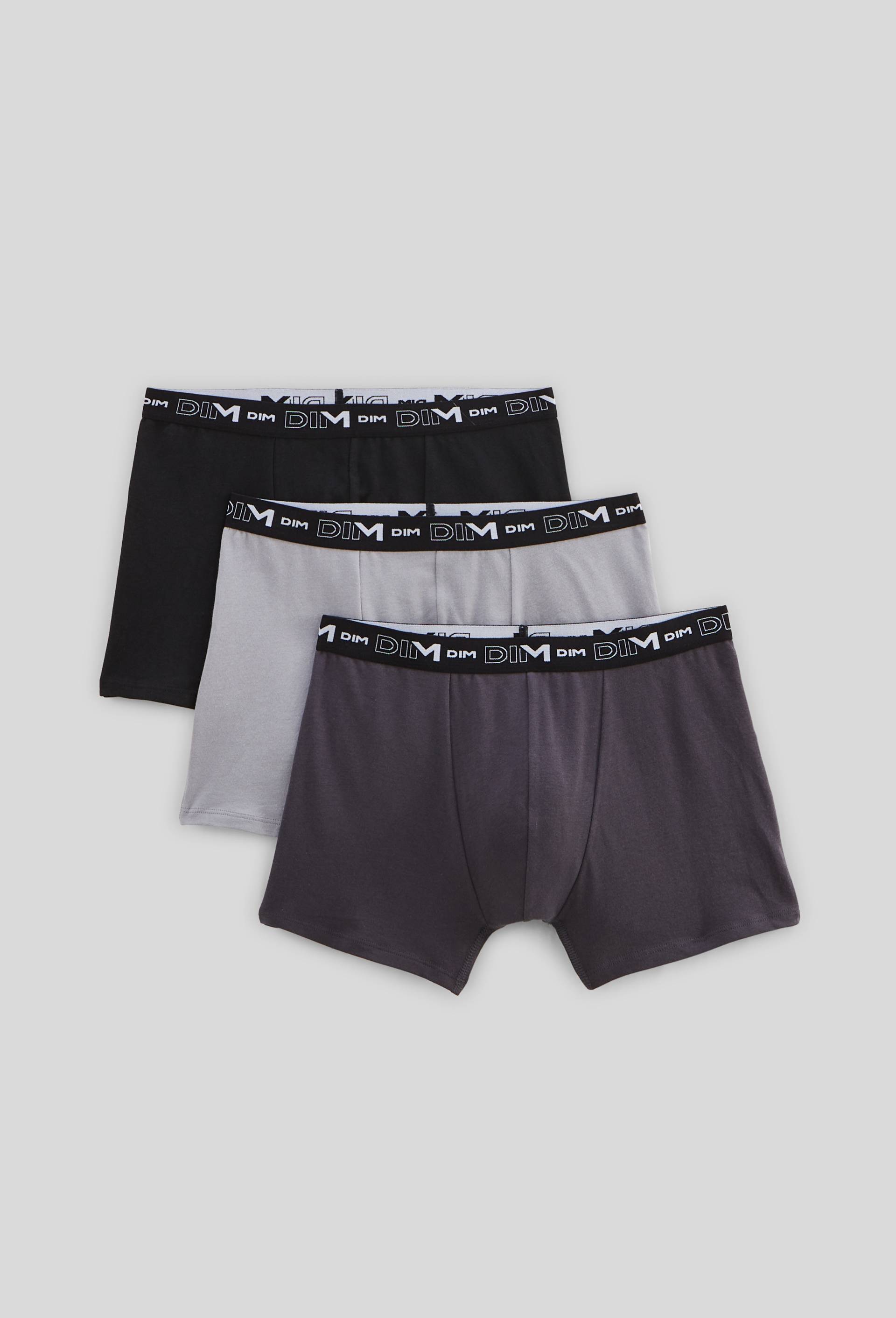 Lot de 3 boxers en coton MULTIPACK DIM, Gris fonc&eacute;, large image number 0