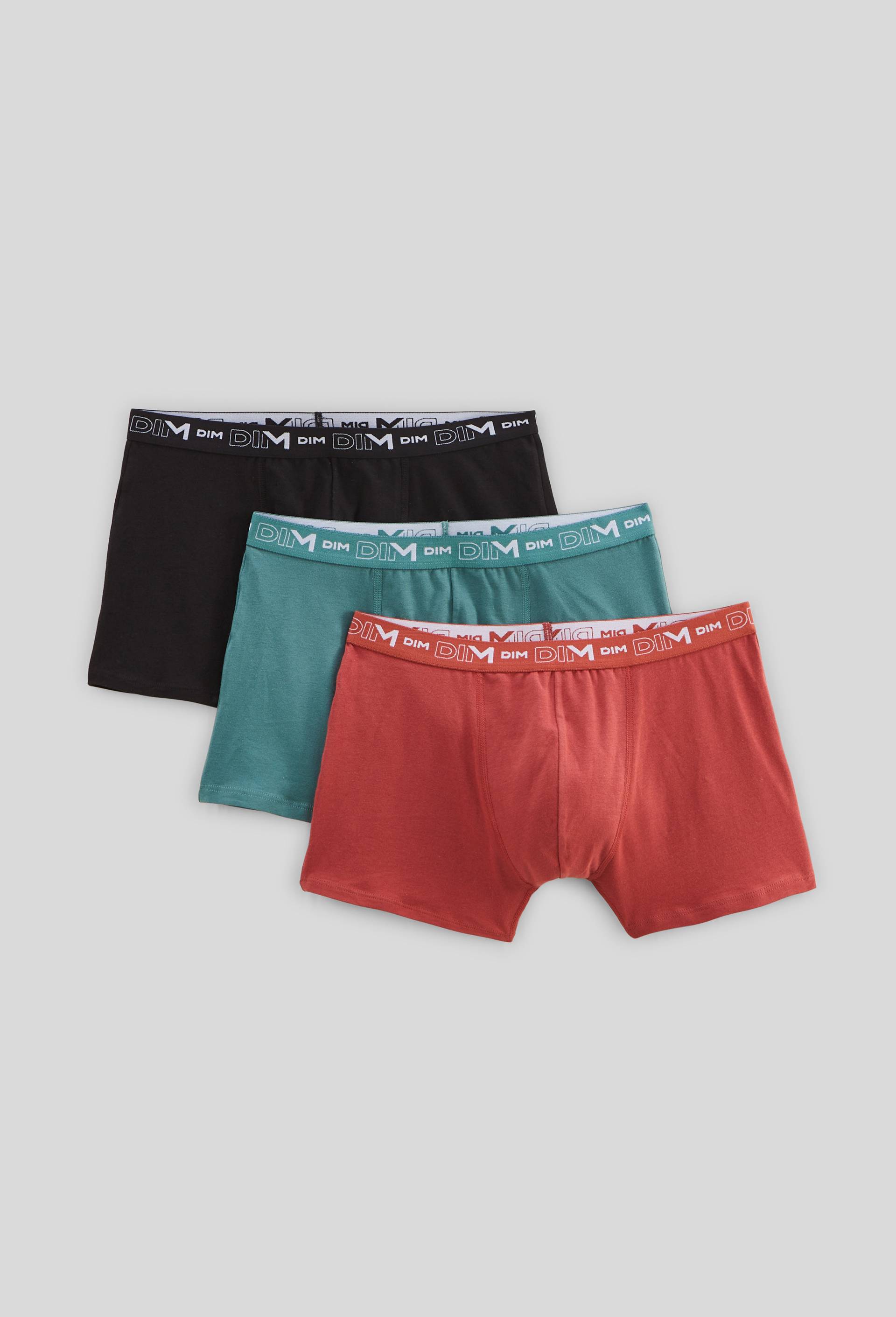 Lot de 3 boxers en coton MULTIPACK DIM, Vert, large image number 0