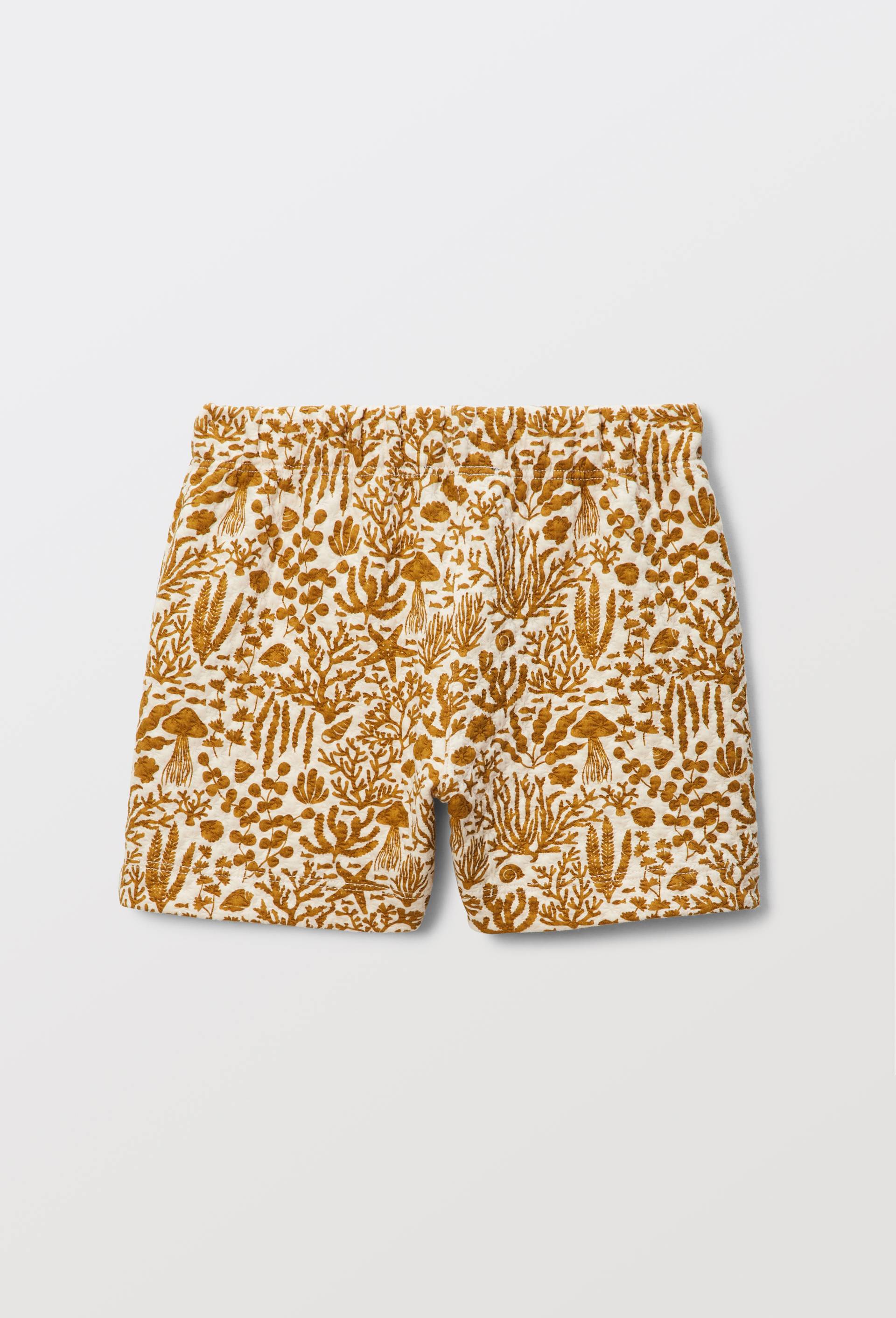 Short imprim&eacute; contenant du coton GOTS, Beige clair, large image number 4.0