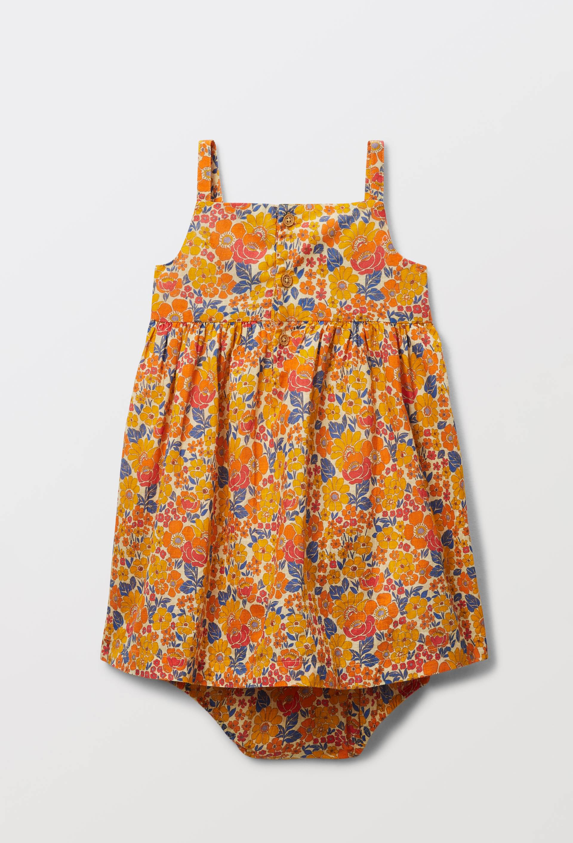 Robe avec bloomer imprimés en coton, Jaune clair, large image number 1.0
