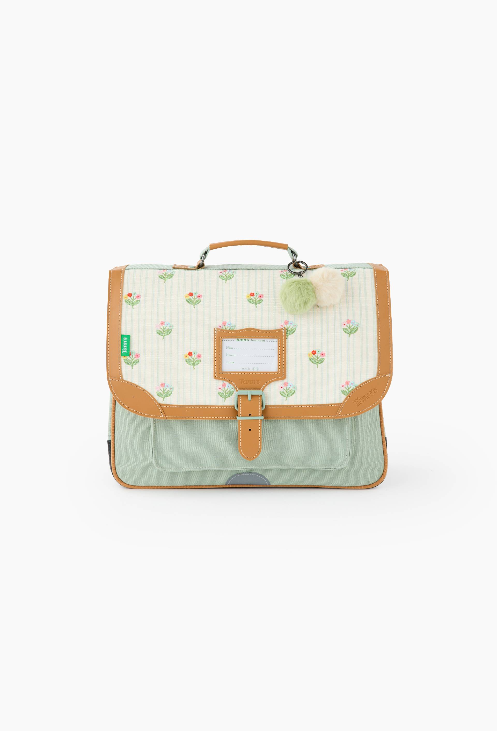 Cartable bouquet de fleurs, 38cm, Vert clair, large image number 2