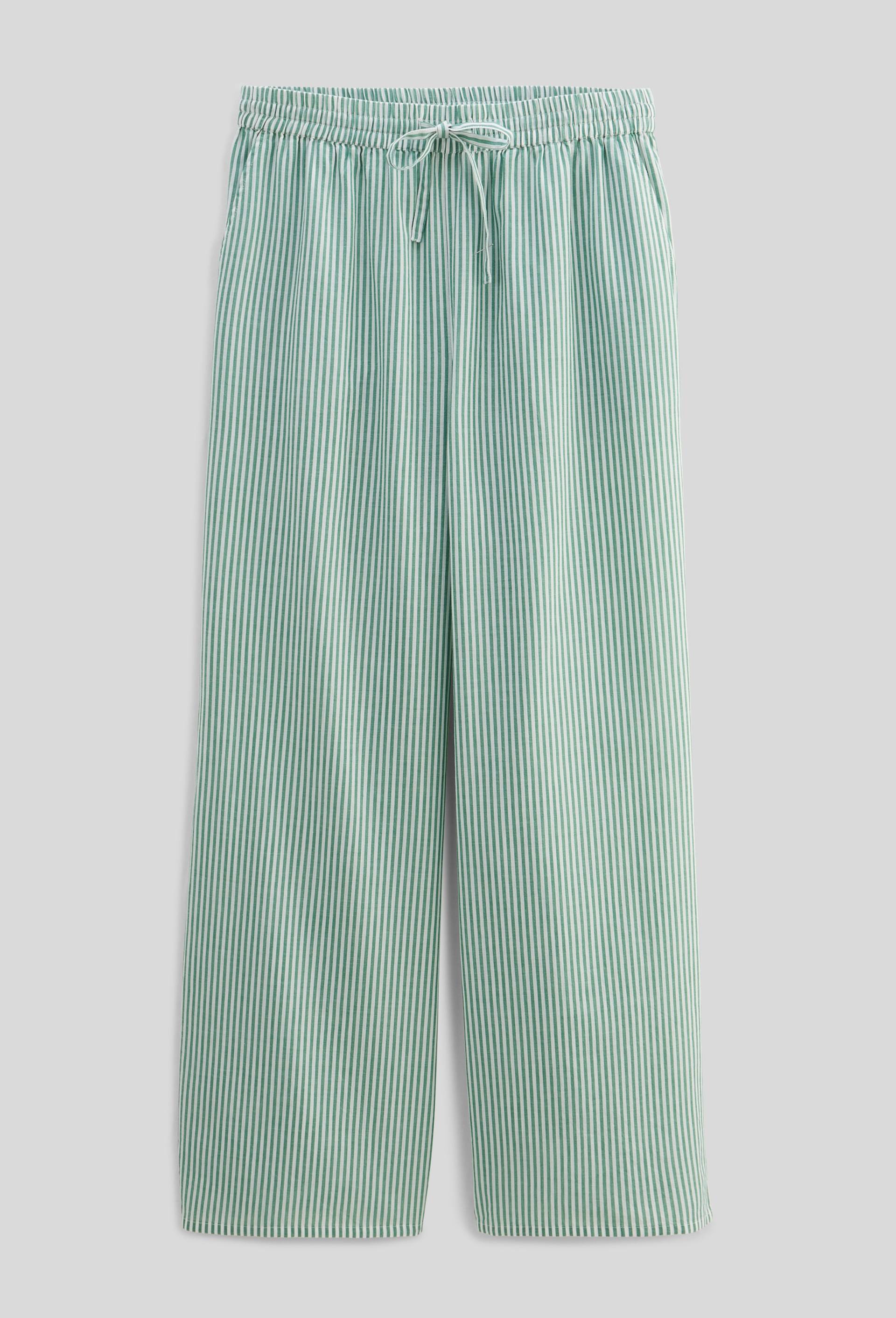 Pantalon large imprim&eacute; en coton BIO GOTS, Vert, large image number 2