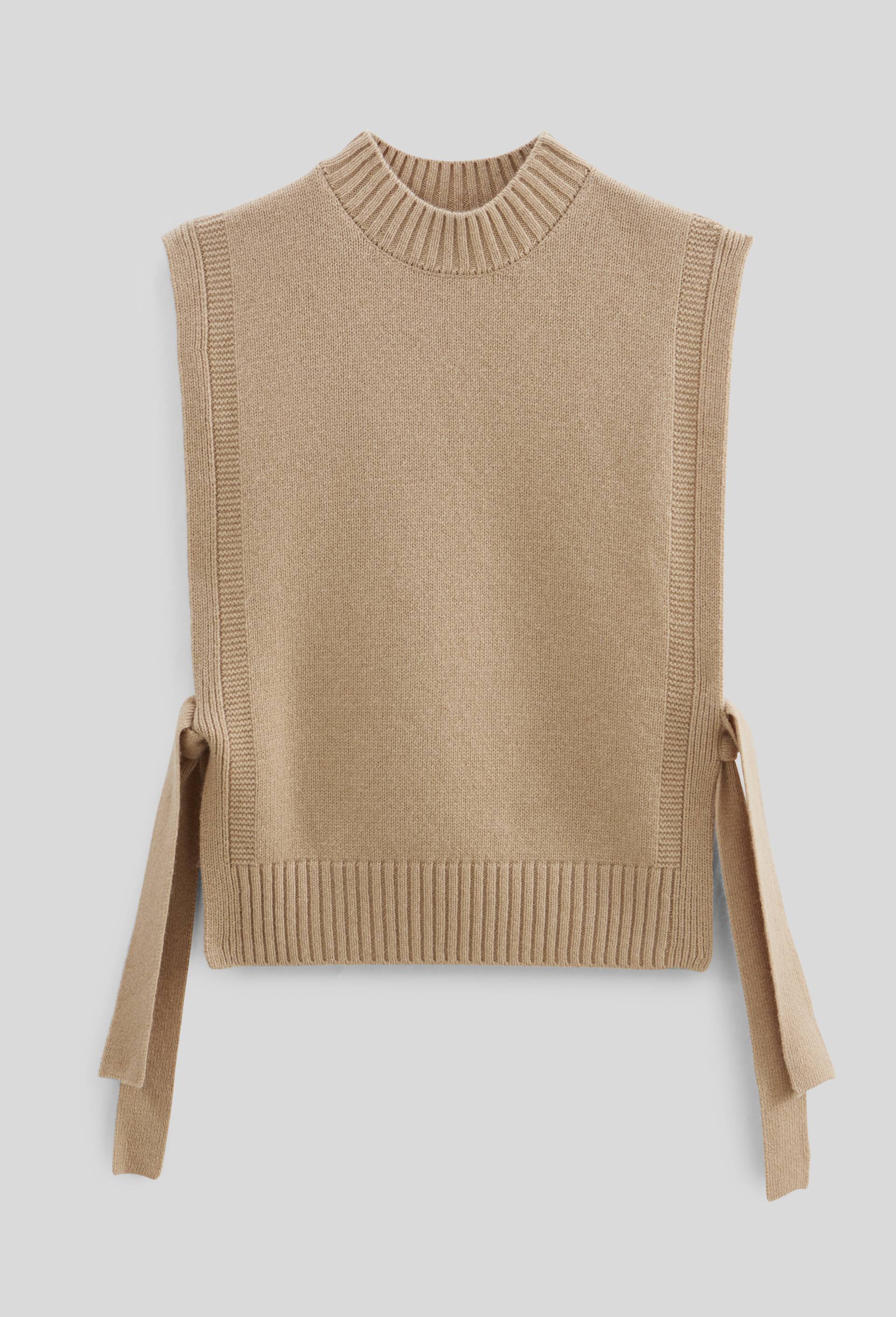 Pull sans manches &agrave; nouer, Beige, large image number 3