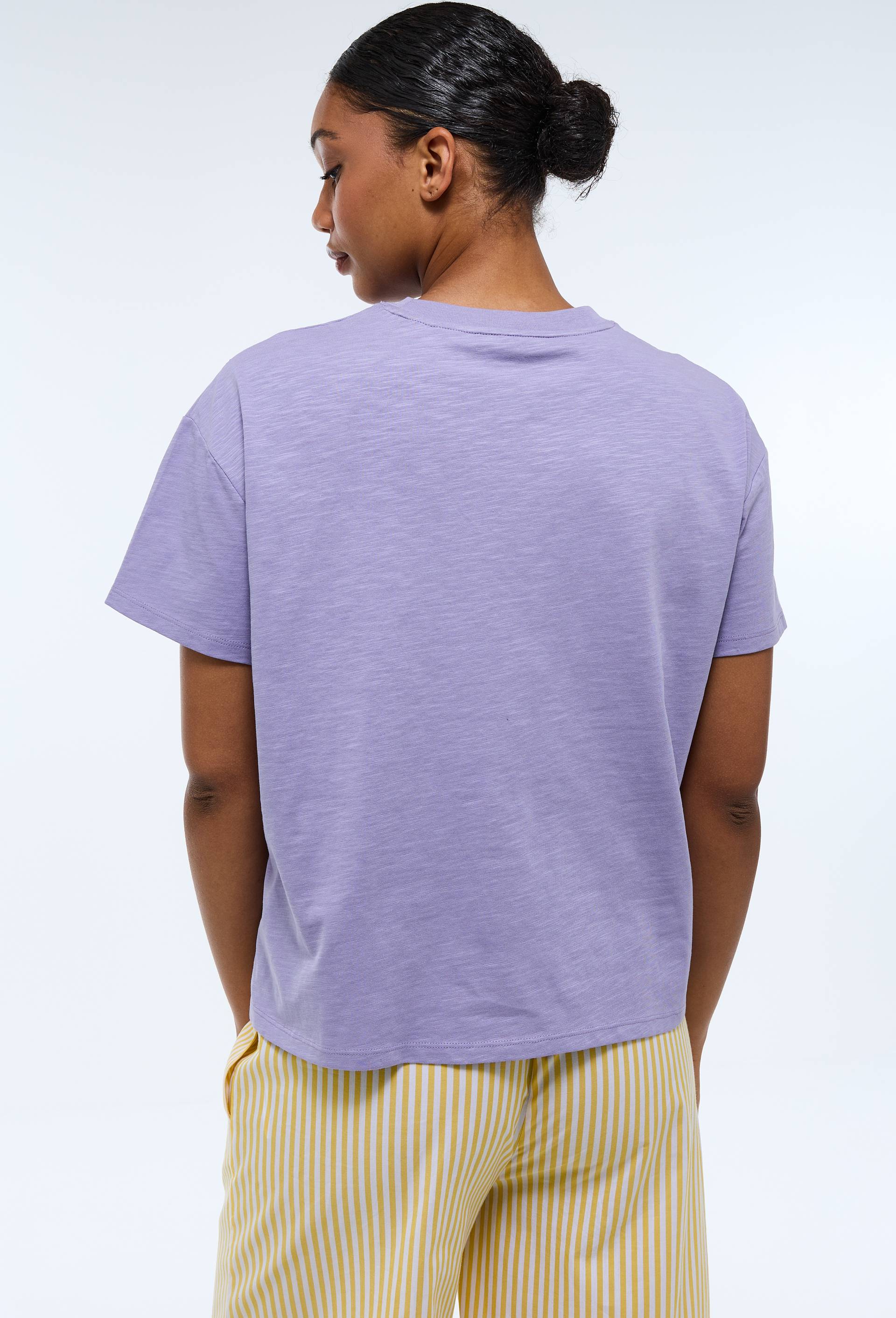 T-shirt ample uni en coton BIO GOTS, Violet, large image number 1