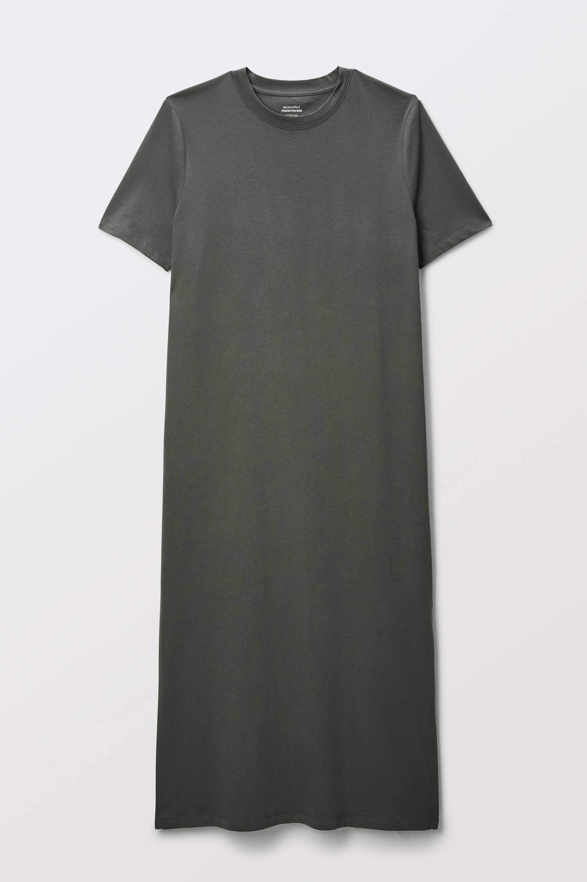Robe t-shirt en coton BIO GOTS, Vert fonc&eacute;, large image number 2