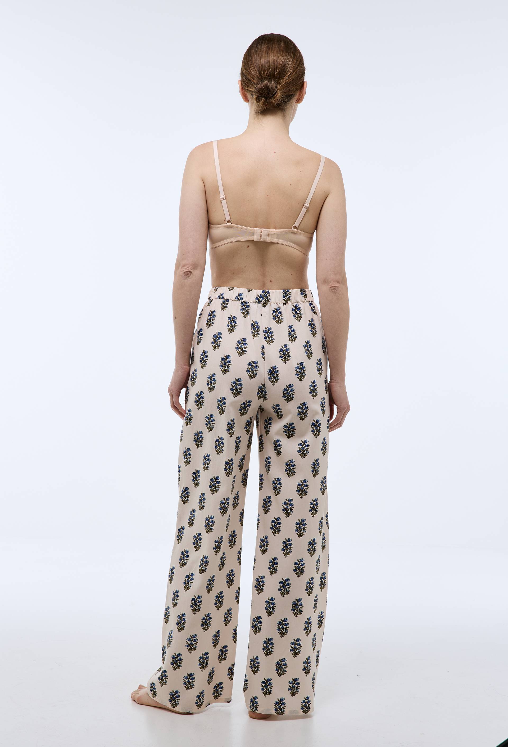 Pantalon large imprim&eacute; en coton BIO, Rose clair, large image number 1