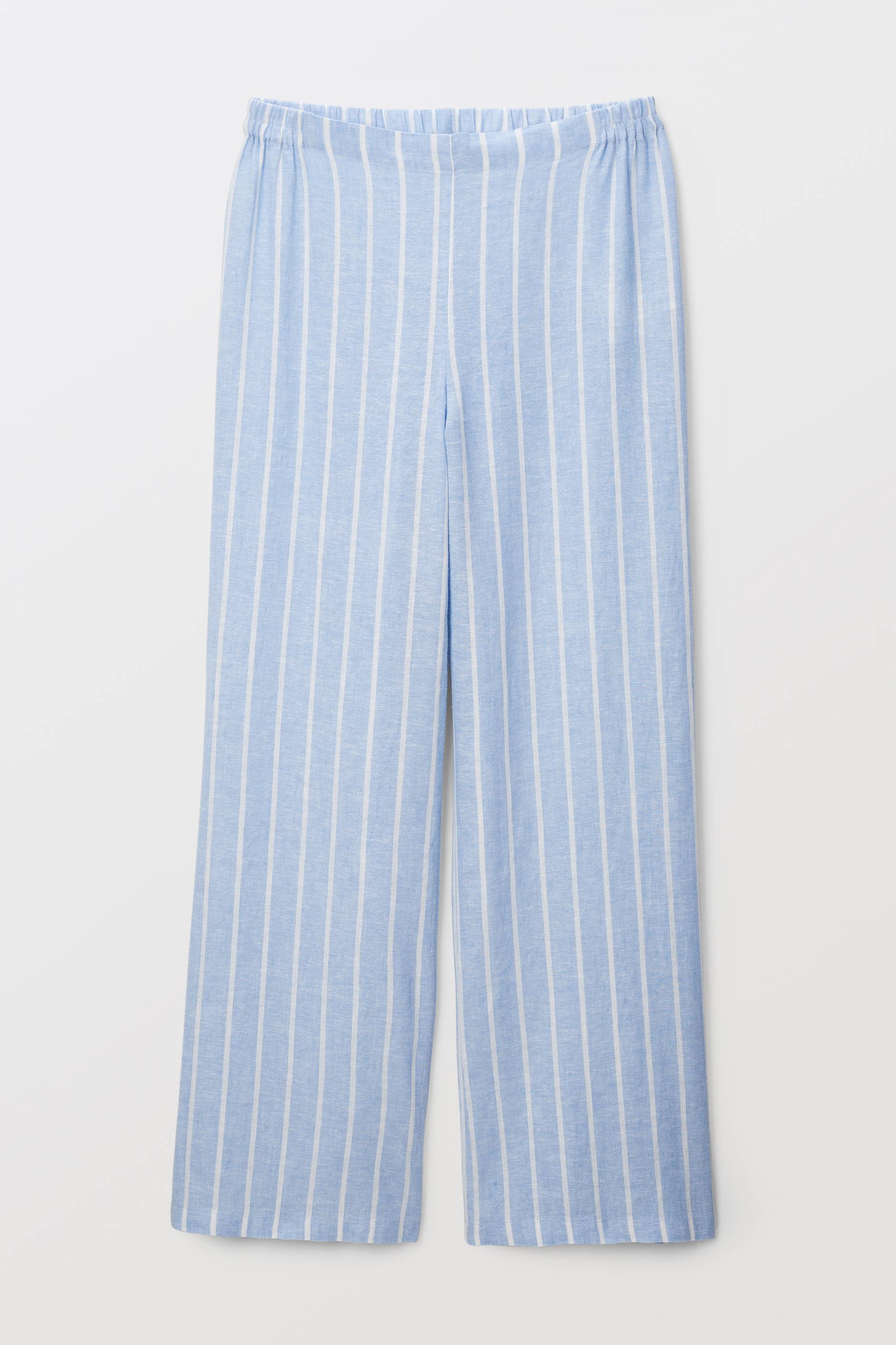Pantalon large fluide imprim&eacute;, Bleu clair, large image number 2