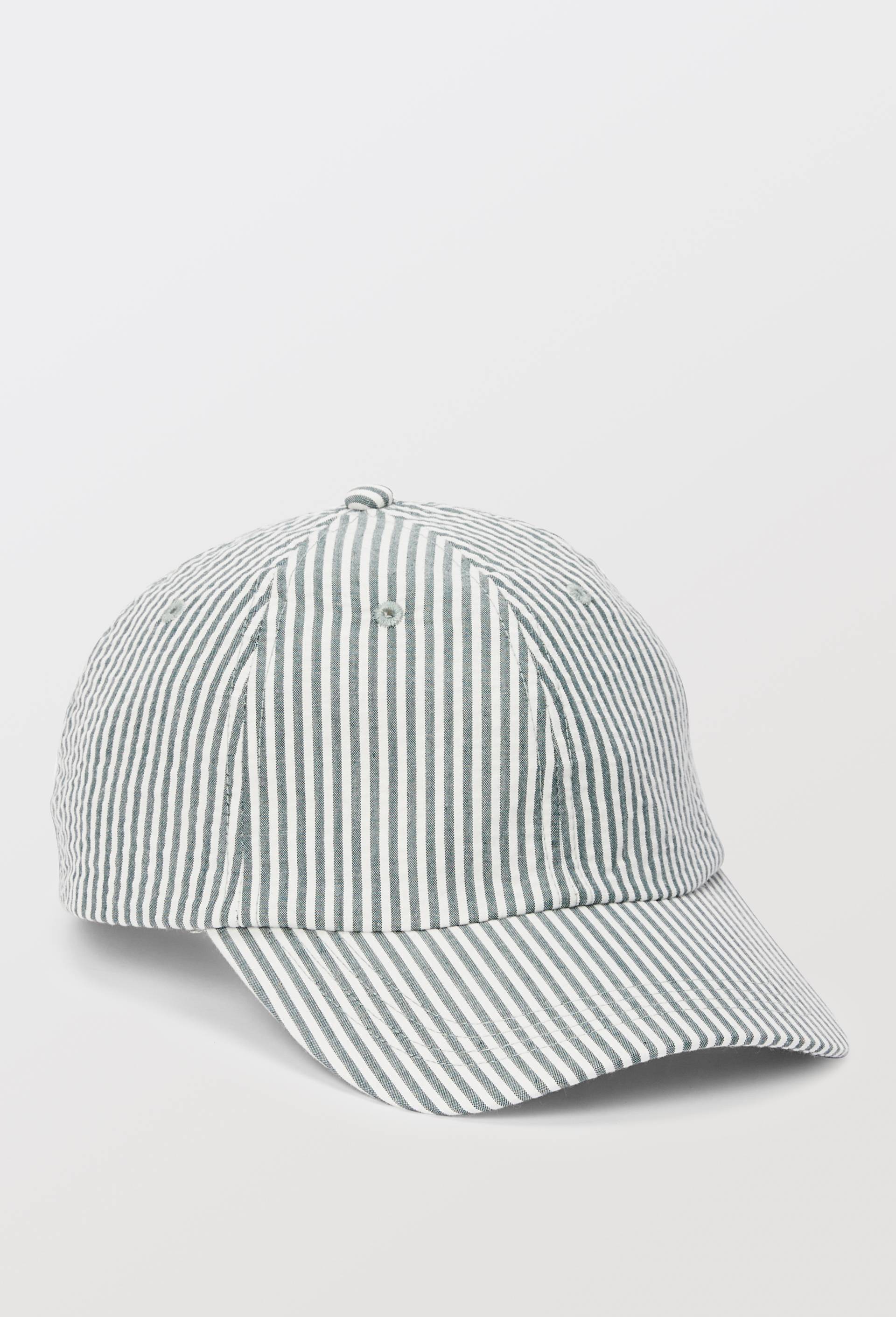 Casquette à rayures, Vert foncé, large image number 0
