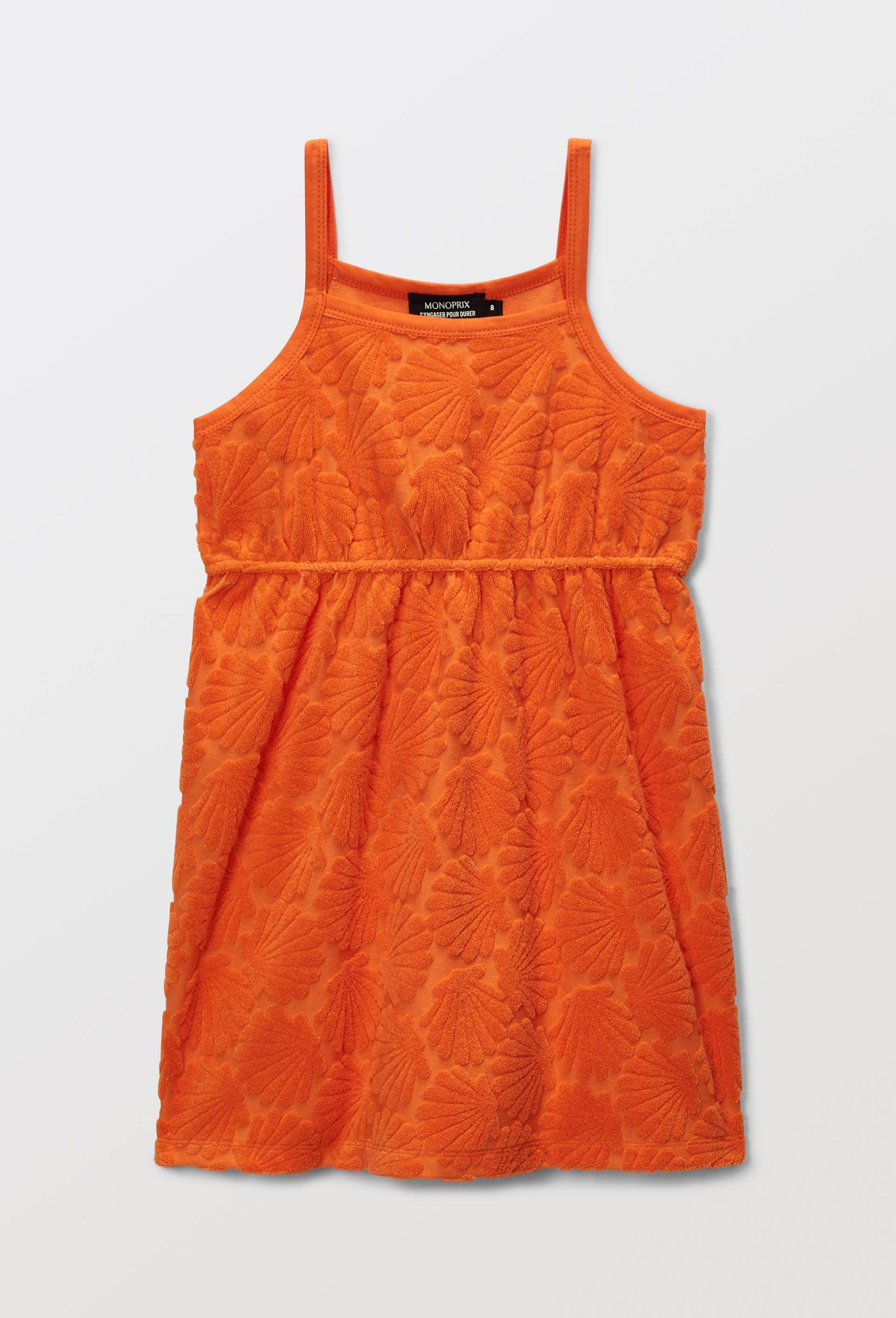 Robe en &eacute;ponge contenant du coton, Orange, large image number 3