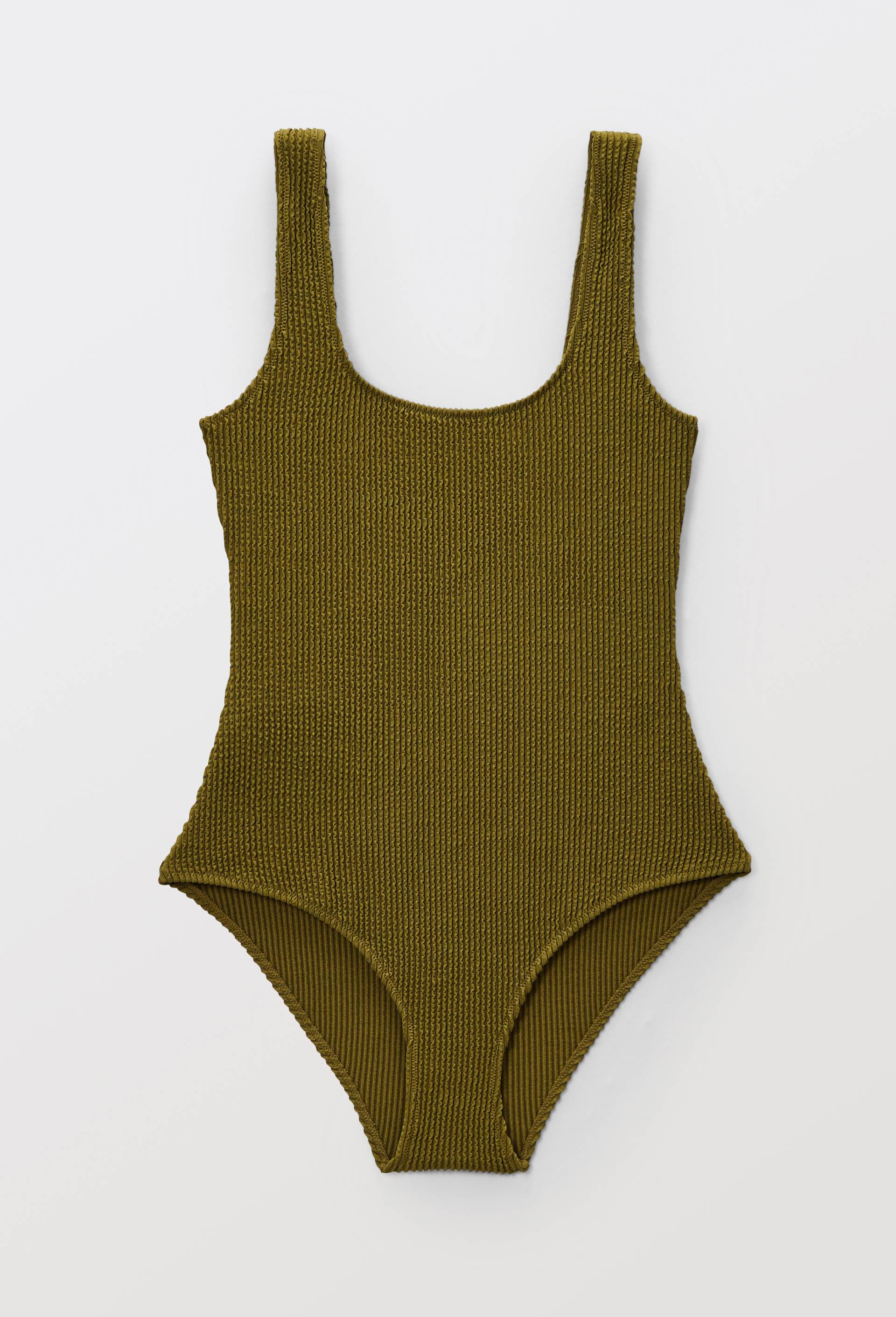 Maillot de bain 1 pièce JEANNE, matière recyclée, Vert foncé, large image number 2.0