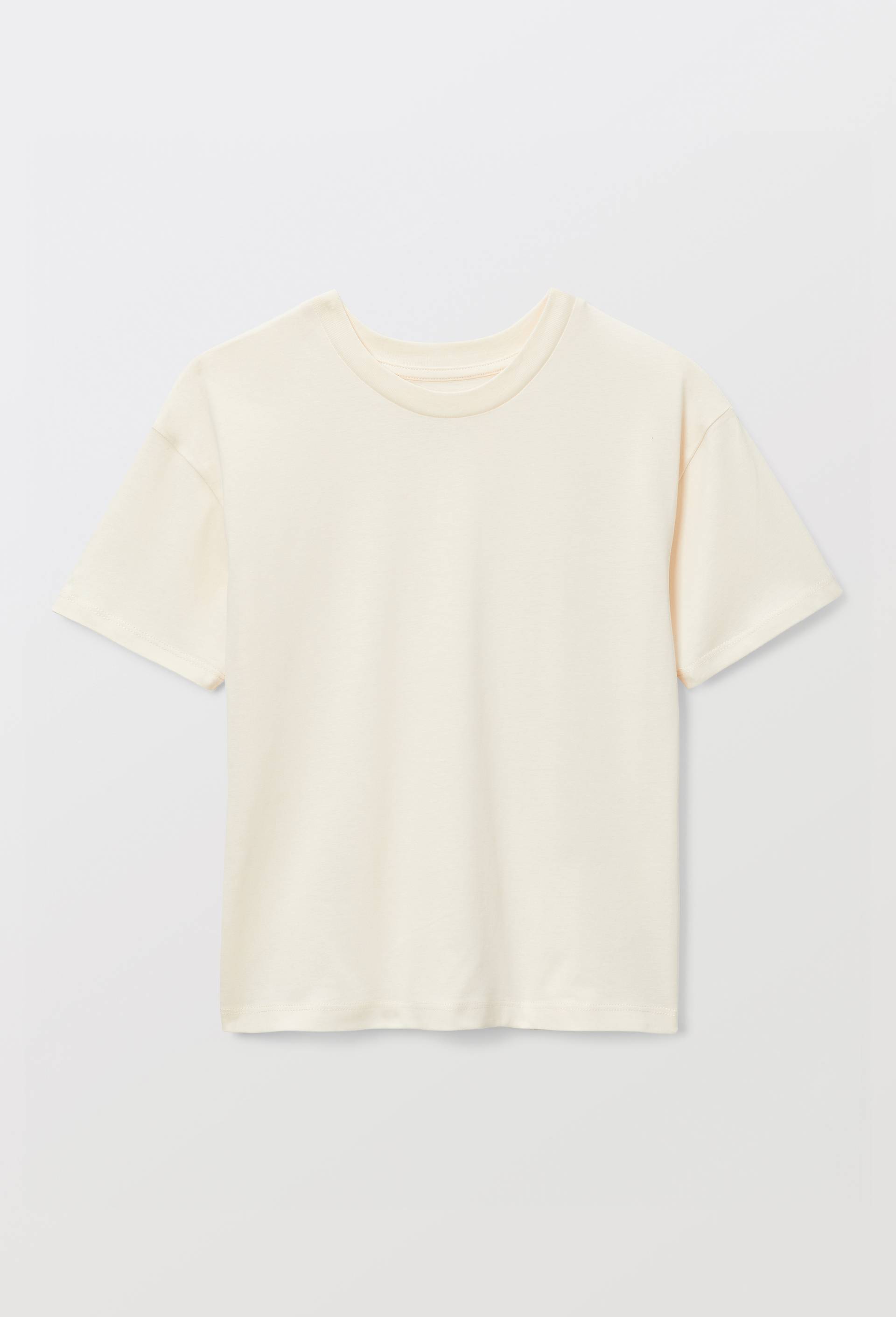 T-shirt uni en coton BIO GOTS, Beige clair, large image number 0.0
