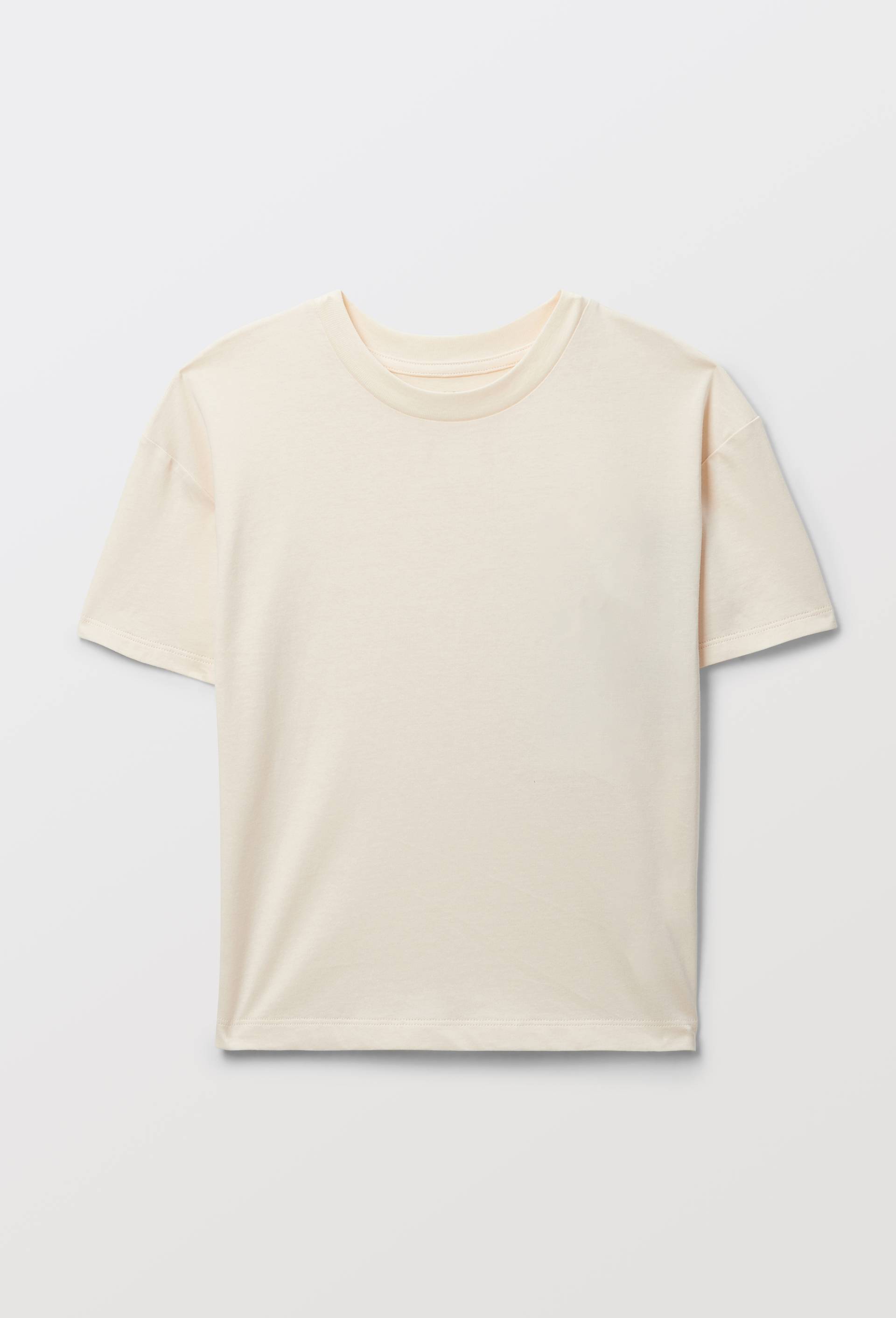 T-shirt uni en coton BIO GOTS, Beige clair, large image number 1.0