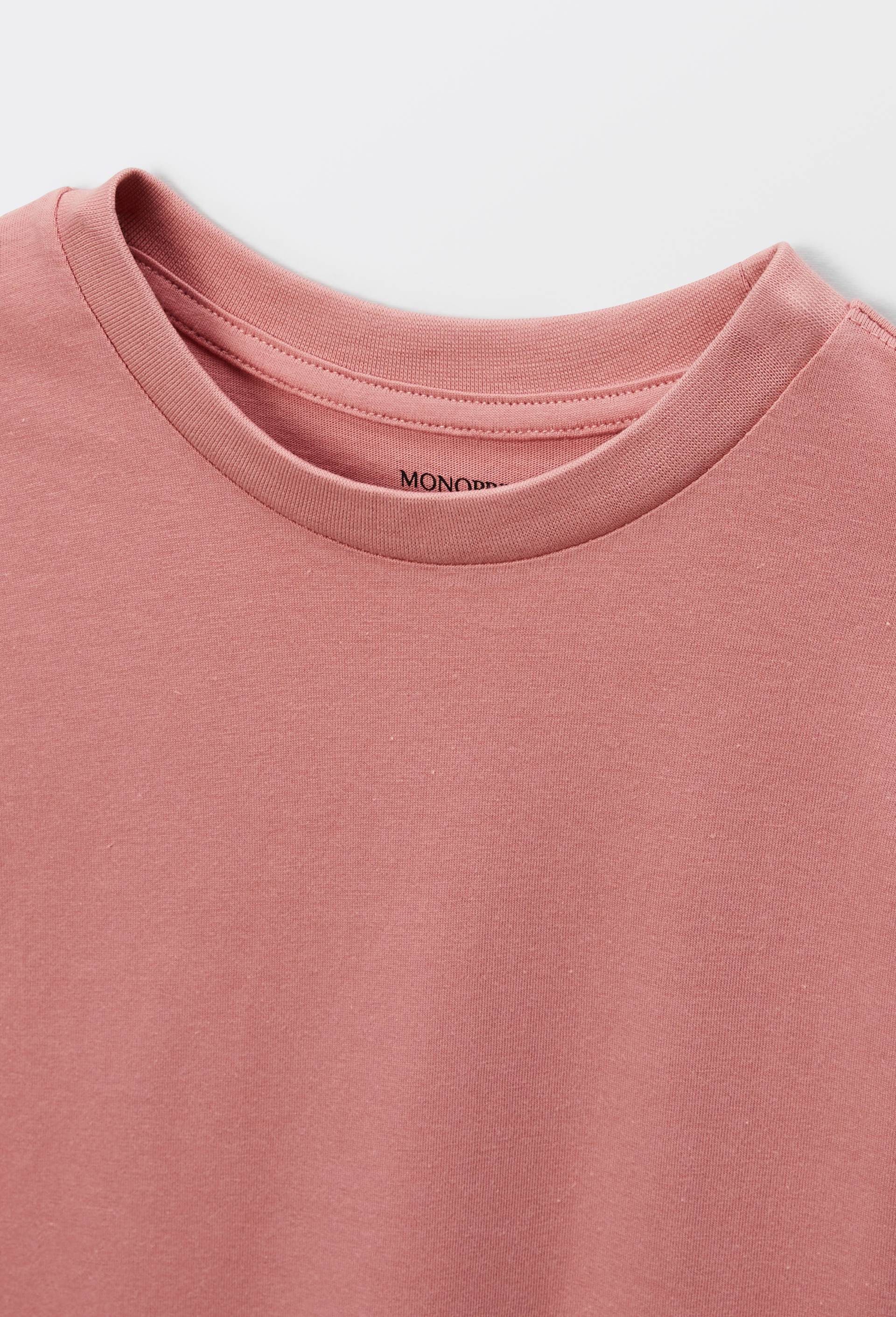T-shirt uni en coton BIO GOTS, Rose foncé, large image number 2