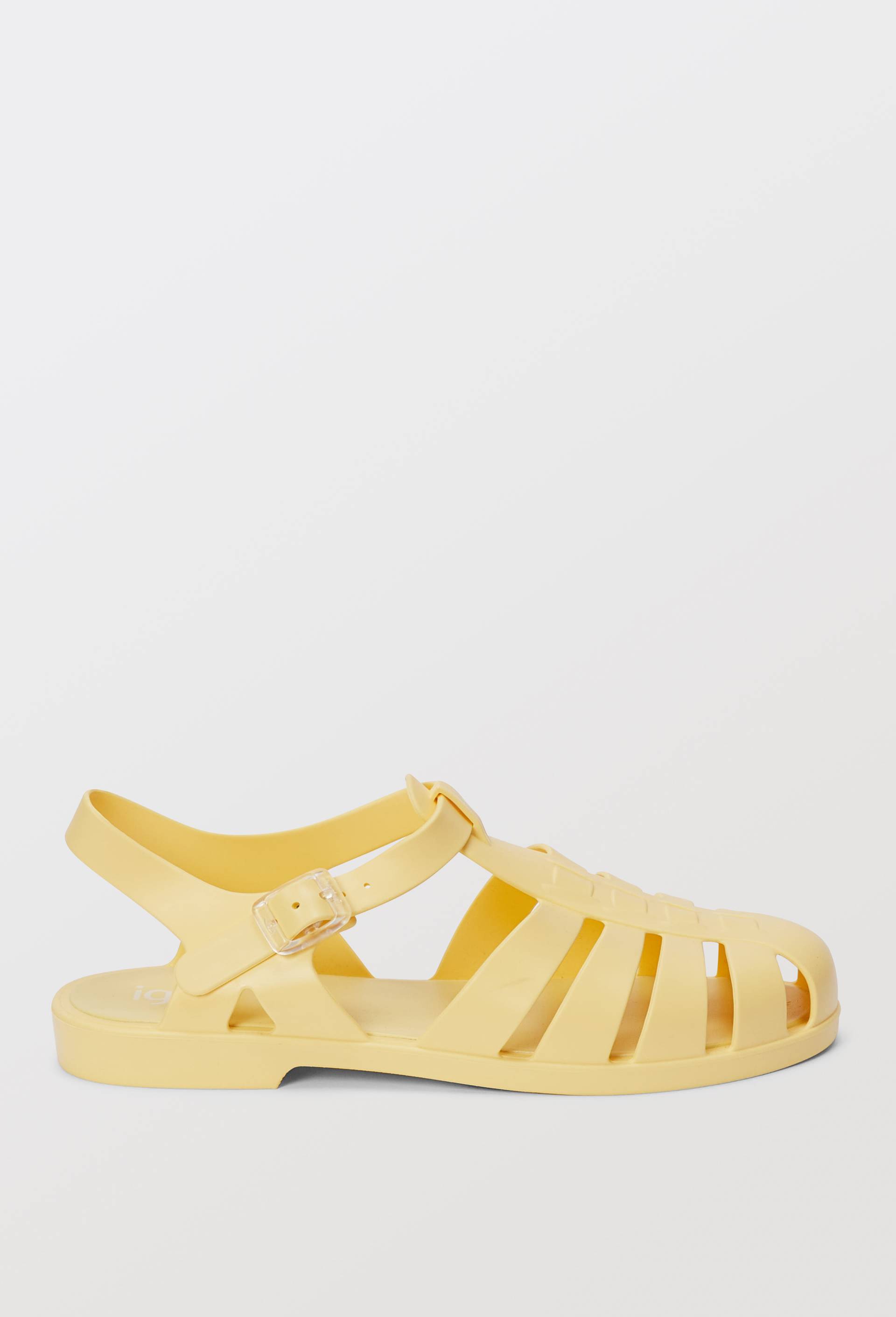 Sandales de plage en caoutchouc, Jaune clair, swatch image