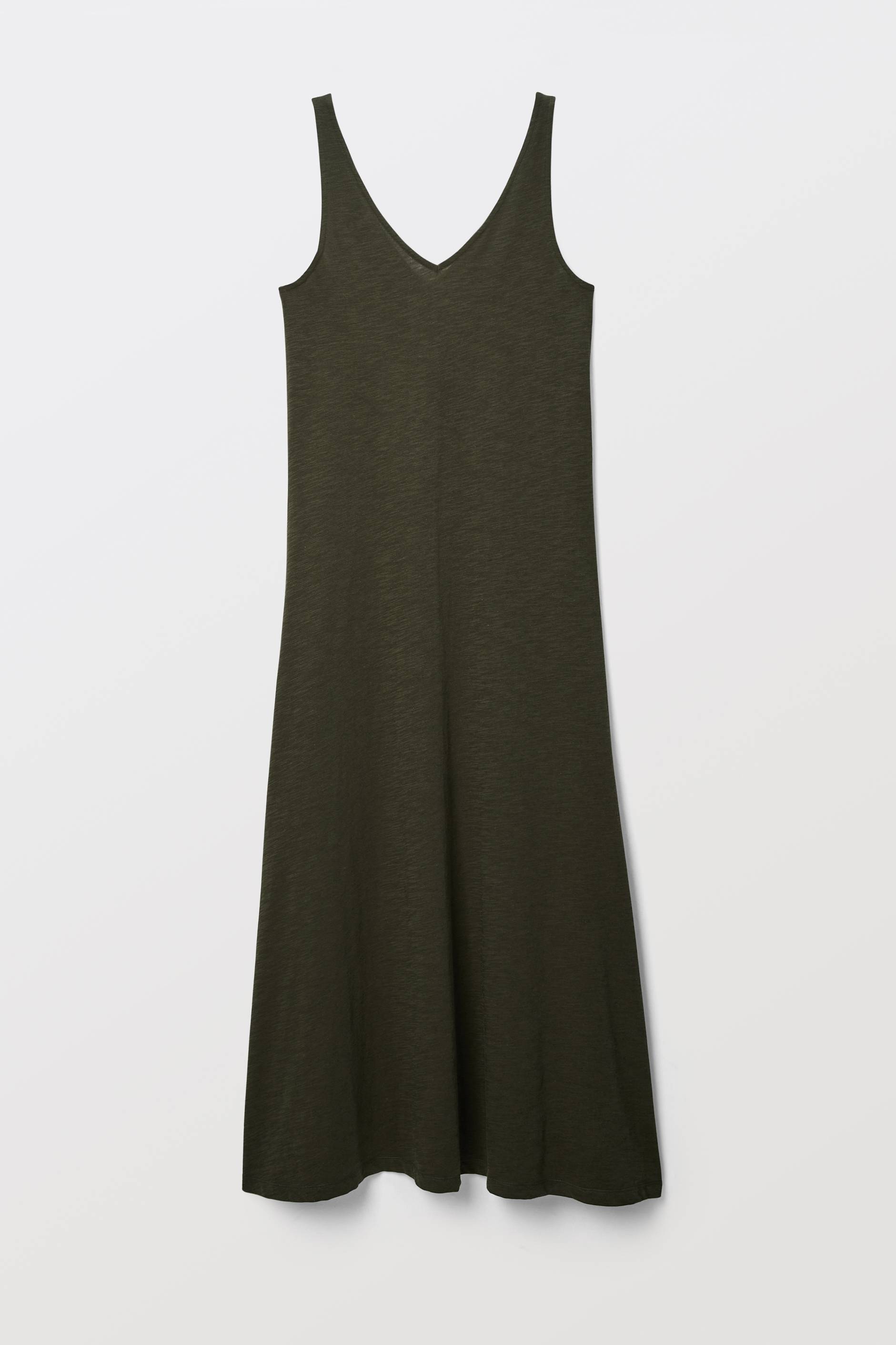Robe longue unie en coton BIO GOTS, Vert fonc&eacute;, large image number 2