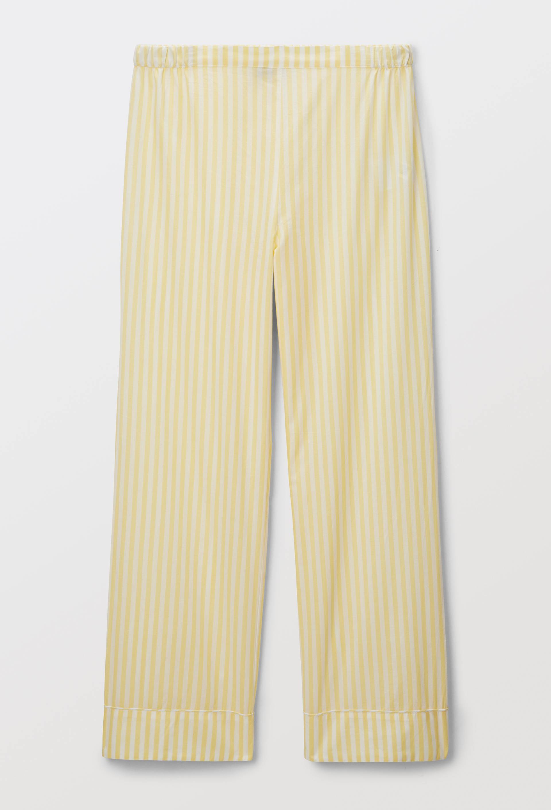 Pantalon ray&eacute; tiss&eacute; en coton BIO GOTS, Jaune clair, large image number 2