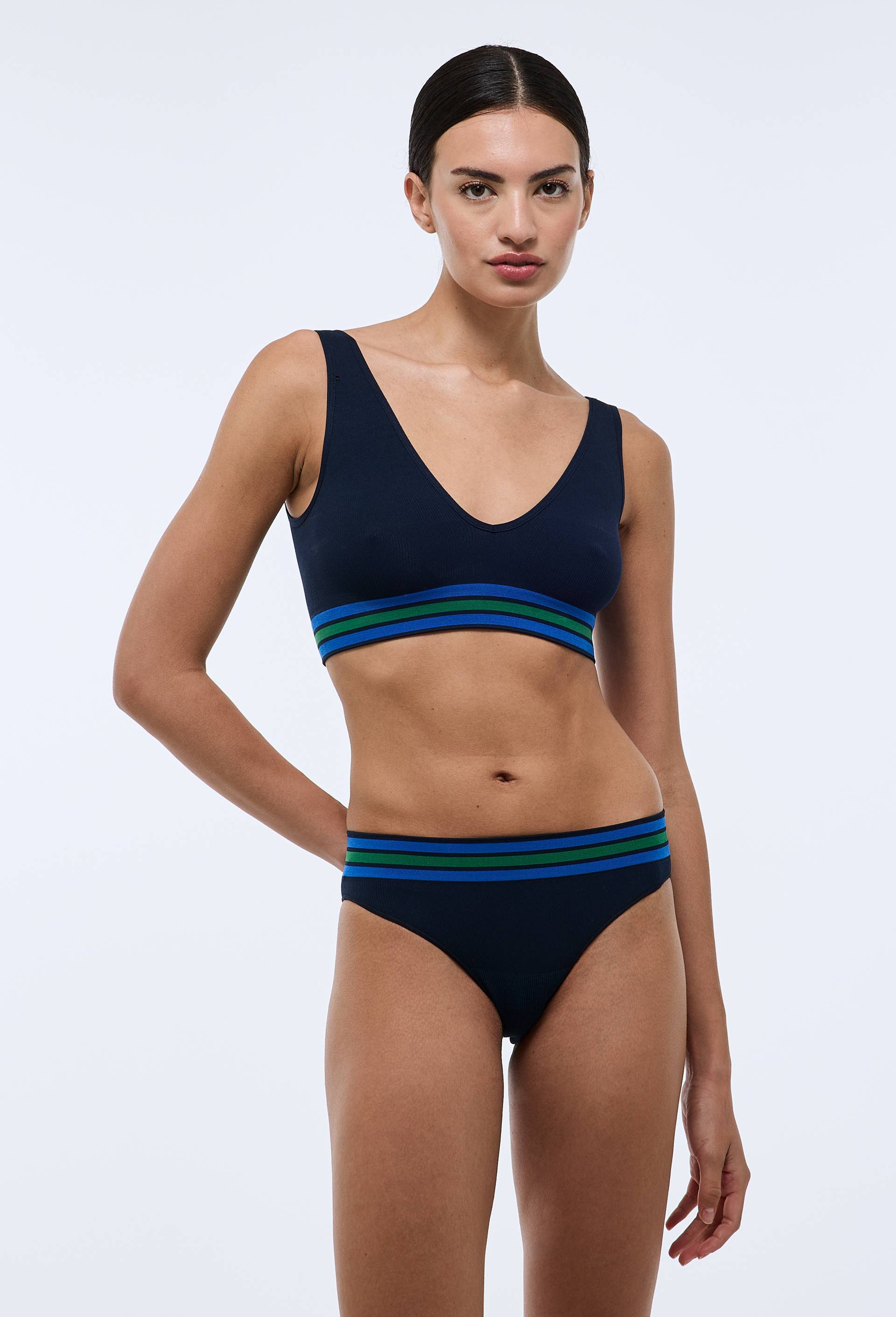 Culotte SERENA sans coutures, Bleu fonc&eacute;, large image number 0
