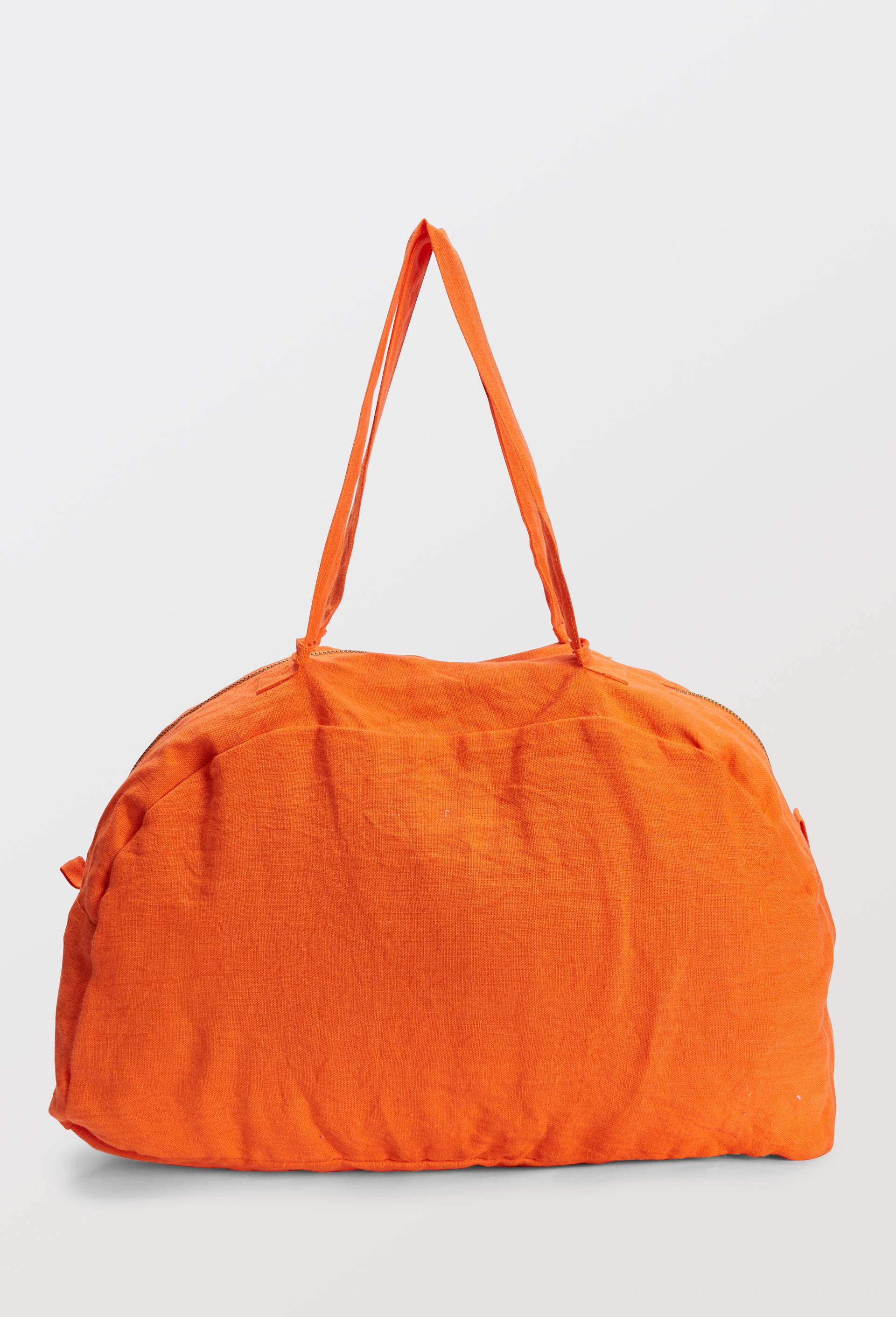 Cabas en lin, Orange, large image number 1.0