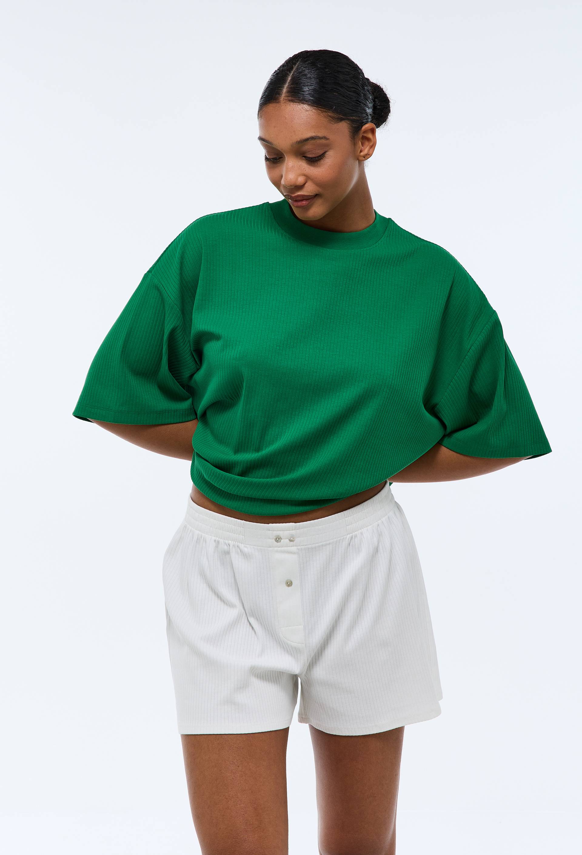 Pyjashort uni en coton BIO GOTS - MONOPRIX - Modalova