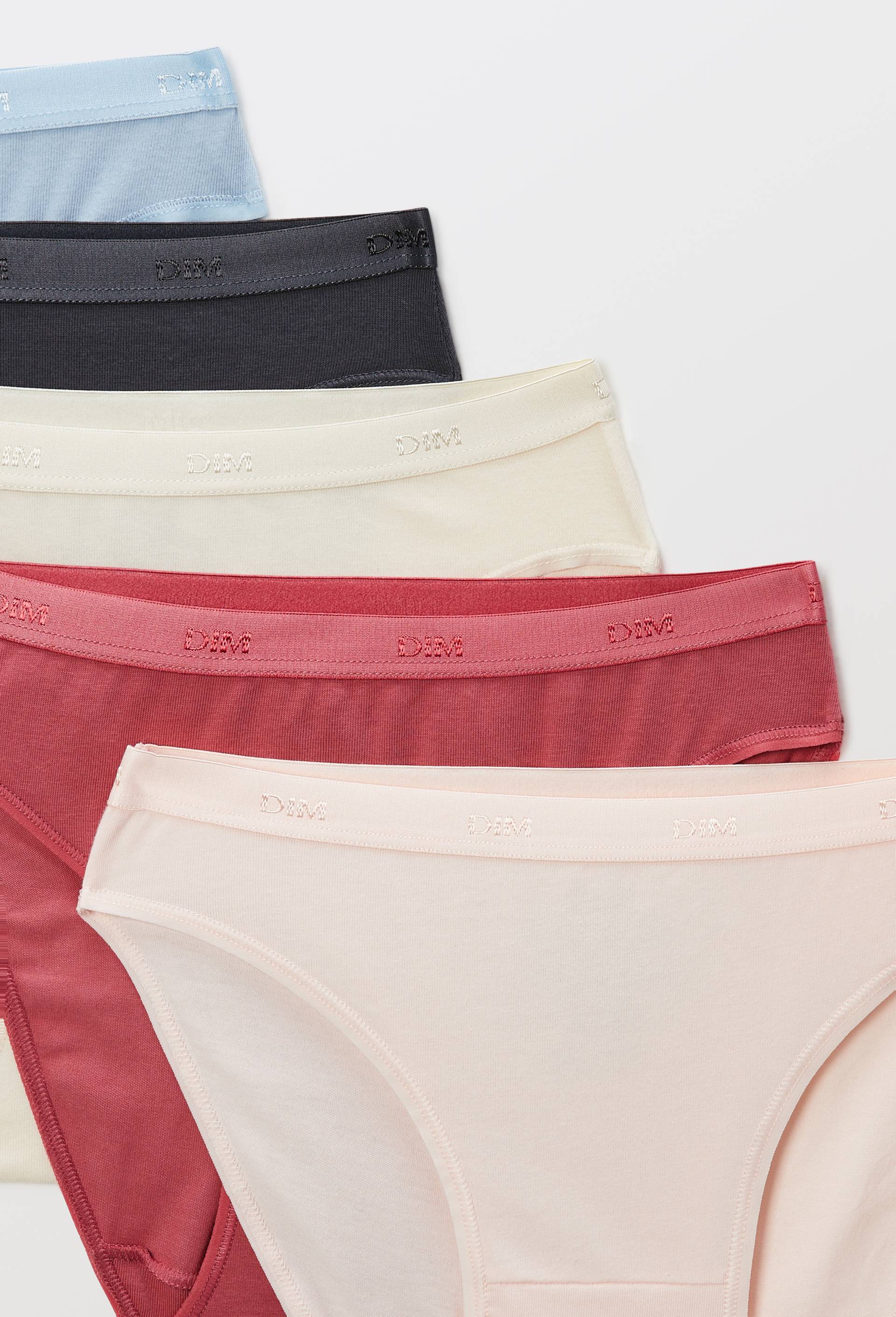 Lot de 5 culottes en coton DIM, Multicolore, large image number 1.0