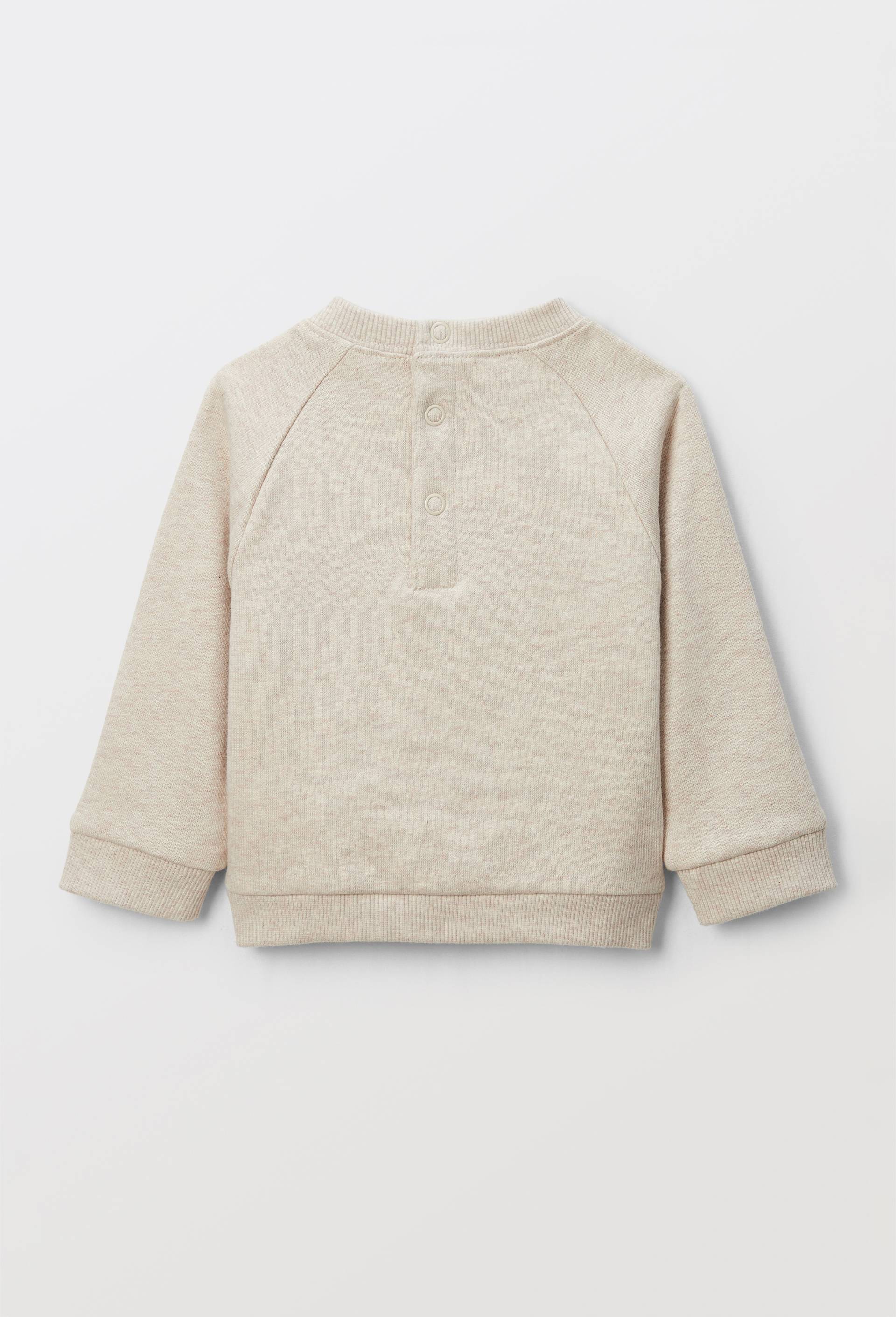 Sweat brodé en coton BIO GOTS, Beige, large image number 1