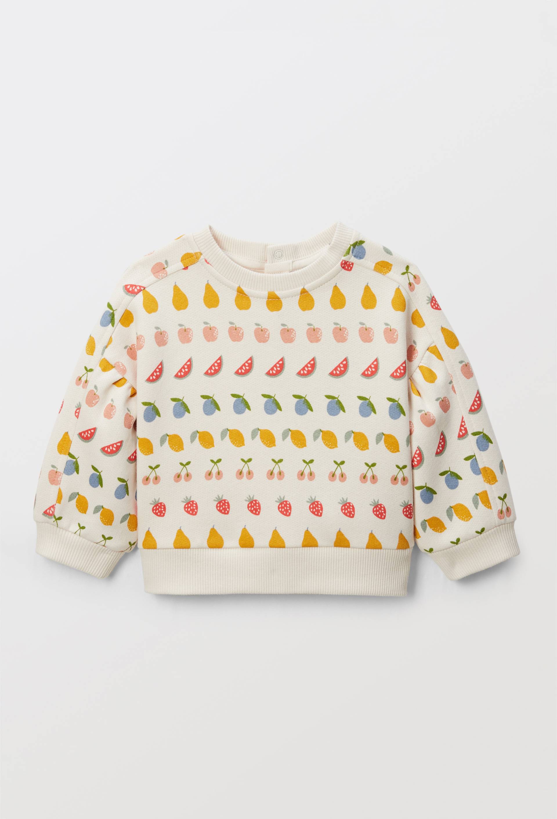 Sweat imprimé en coton BIO GOTS, Beige clair, large image number 0.0