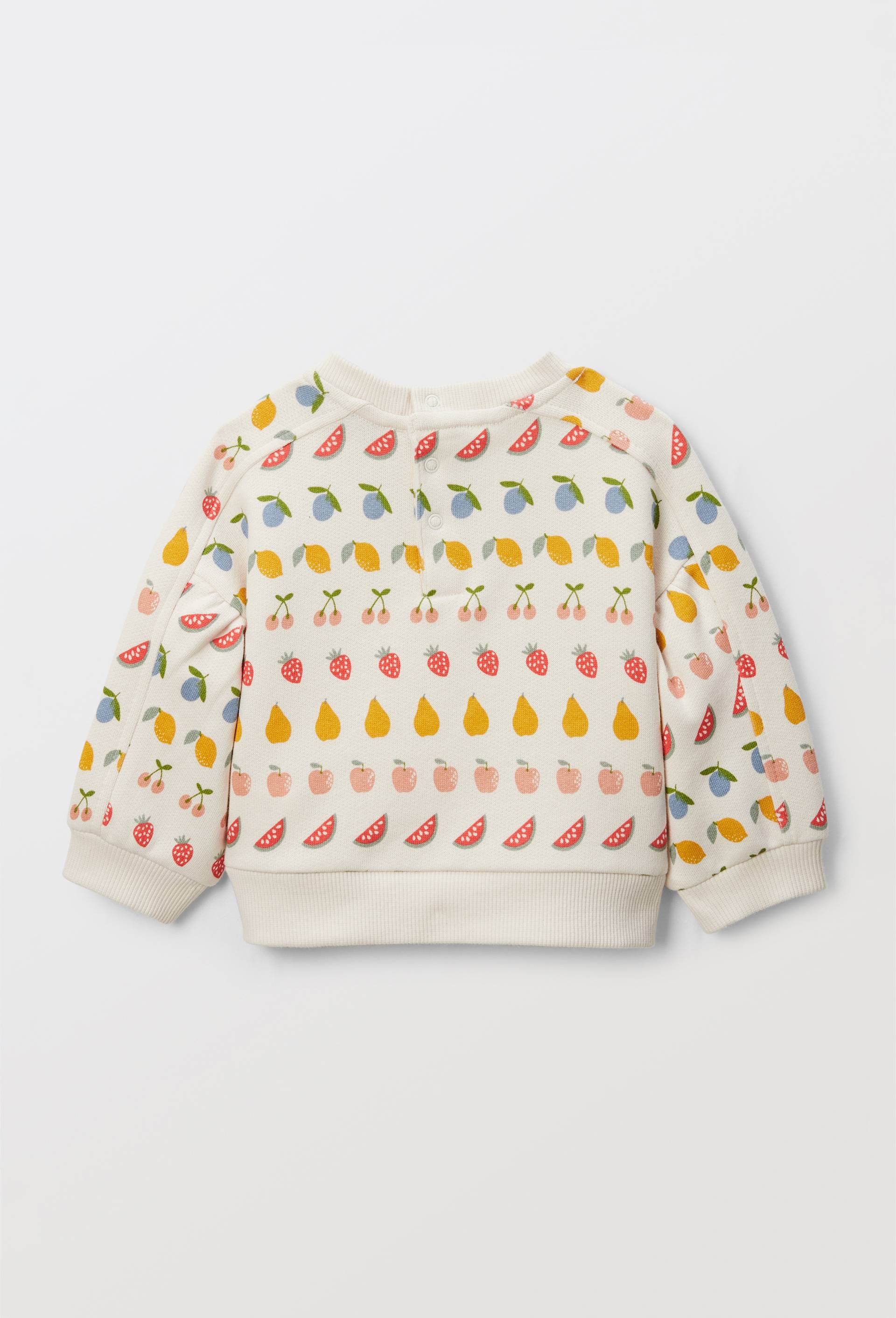 Sweat imprimé en coton BIO GOTS, Beige clair, large image number 1