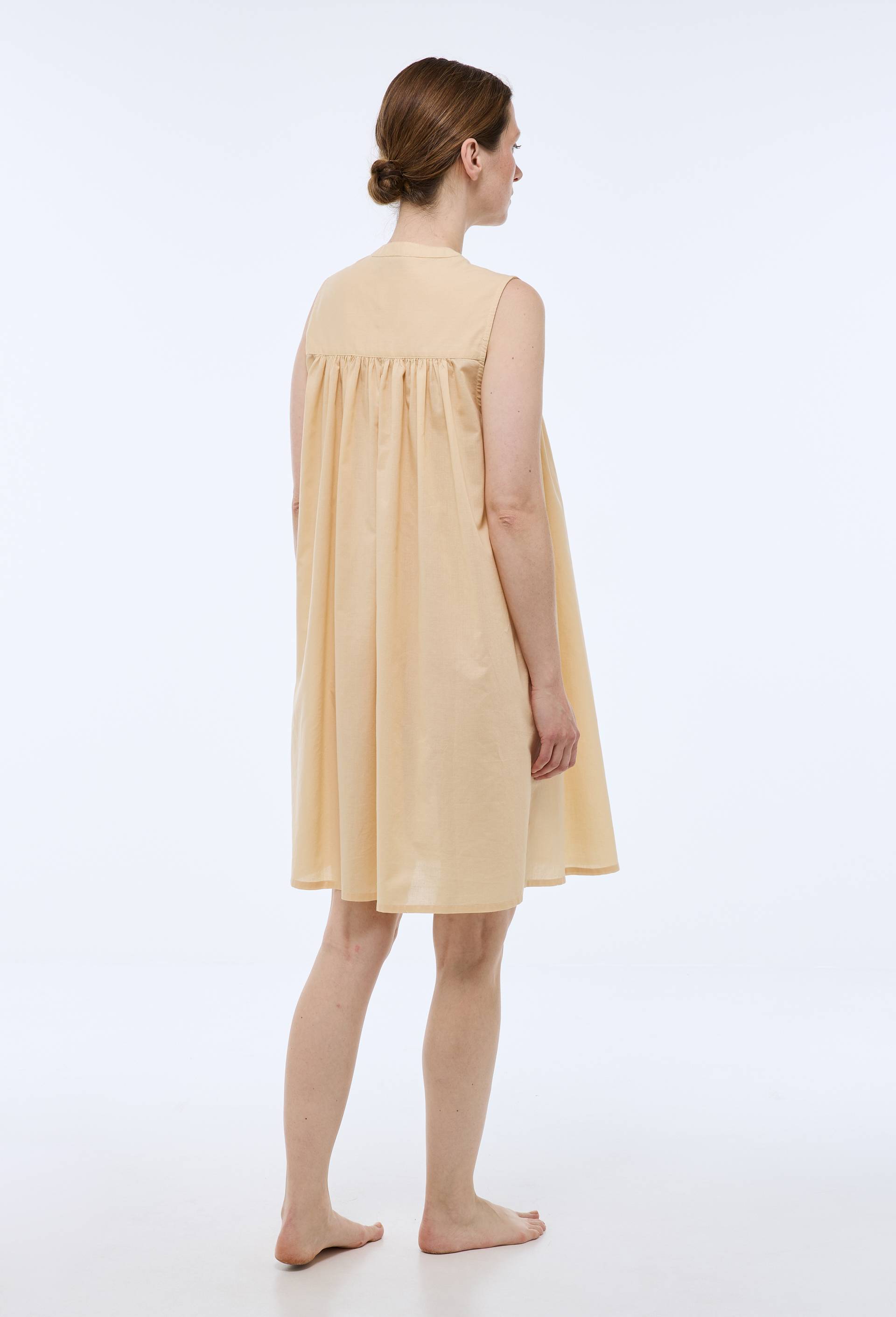 Chemise de nuit en coton BIO GOTS avec broderies, Jaune clair, large image number 1