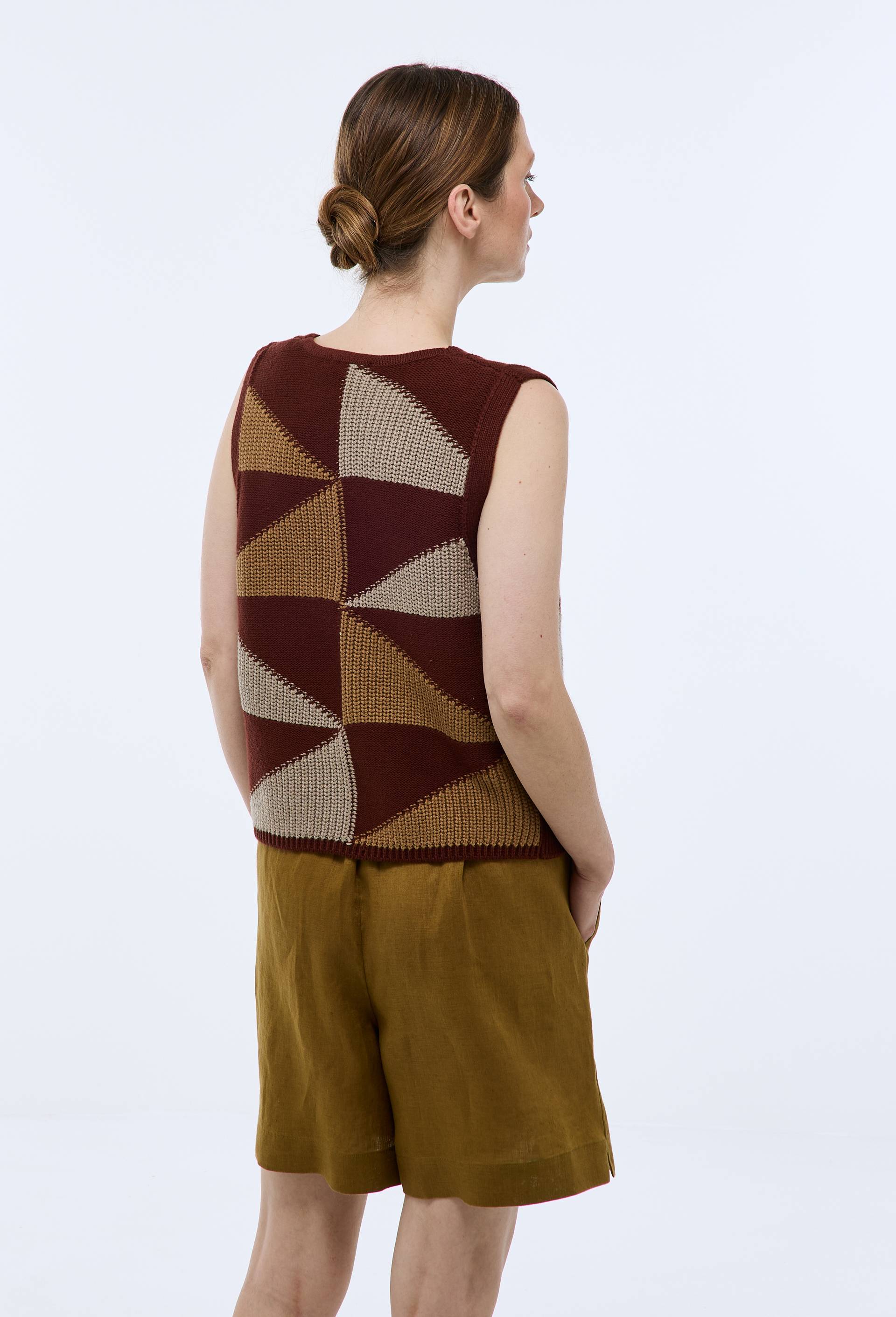 Gilet sans manche en tricot, Brun foncé, large image number 2.0