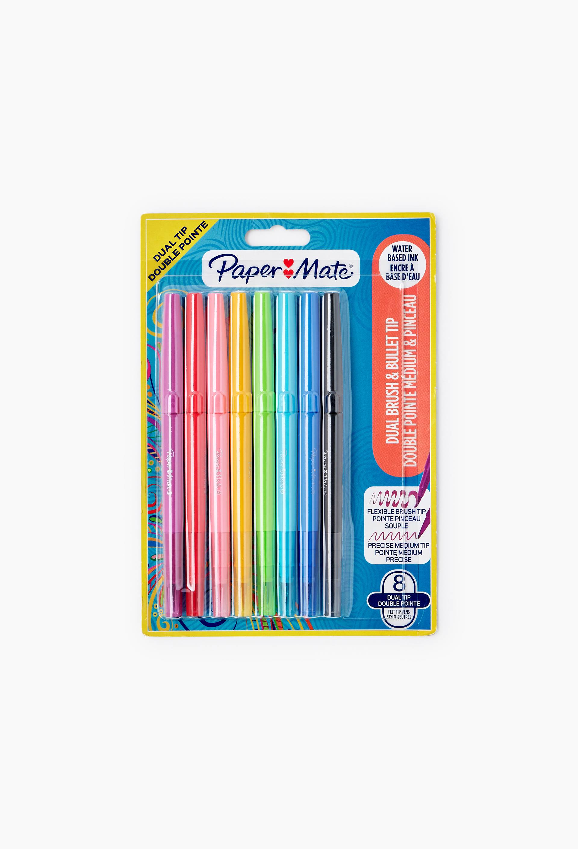 Paper Mate® Feutre d'écriture Flair_ double pointe, pointe moyenne [0.7mm] et pointe pinceau, Multicolore, large image number 0