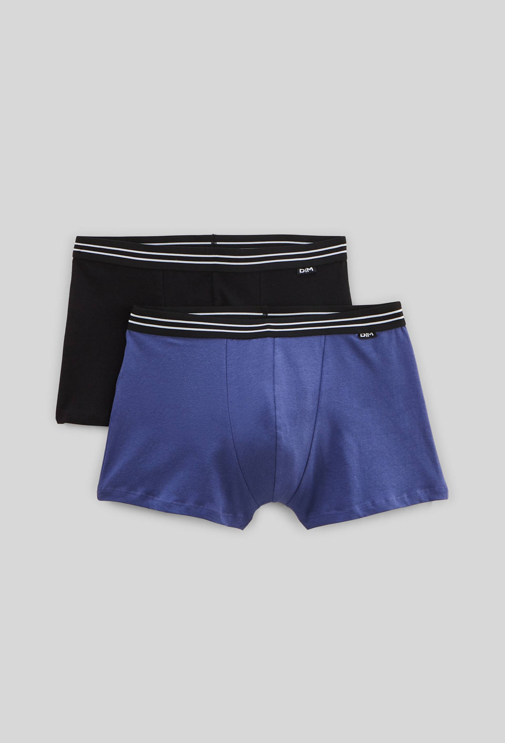 Lot de 2 boxers en coton DIM, BLEU, swatch image