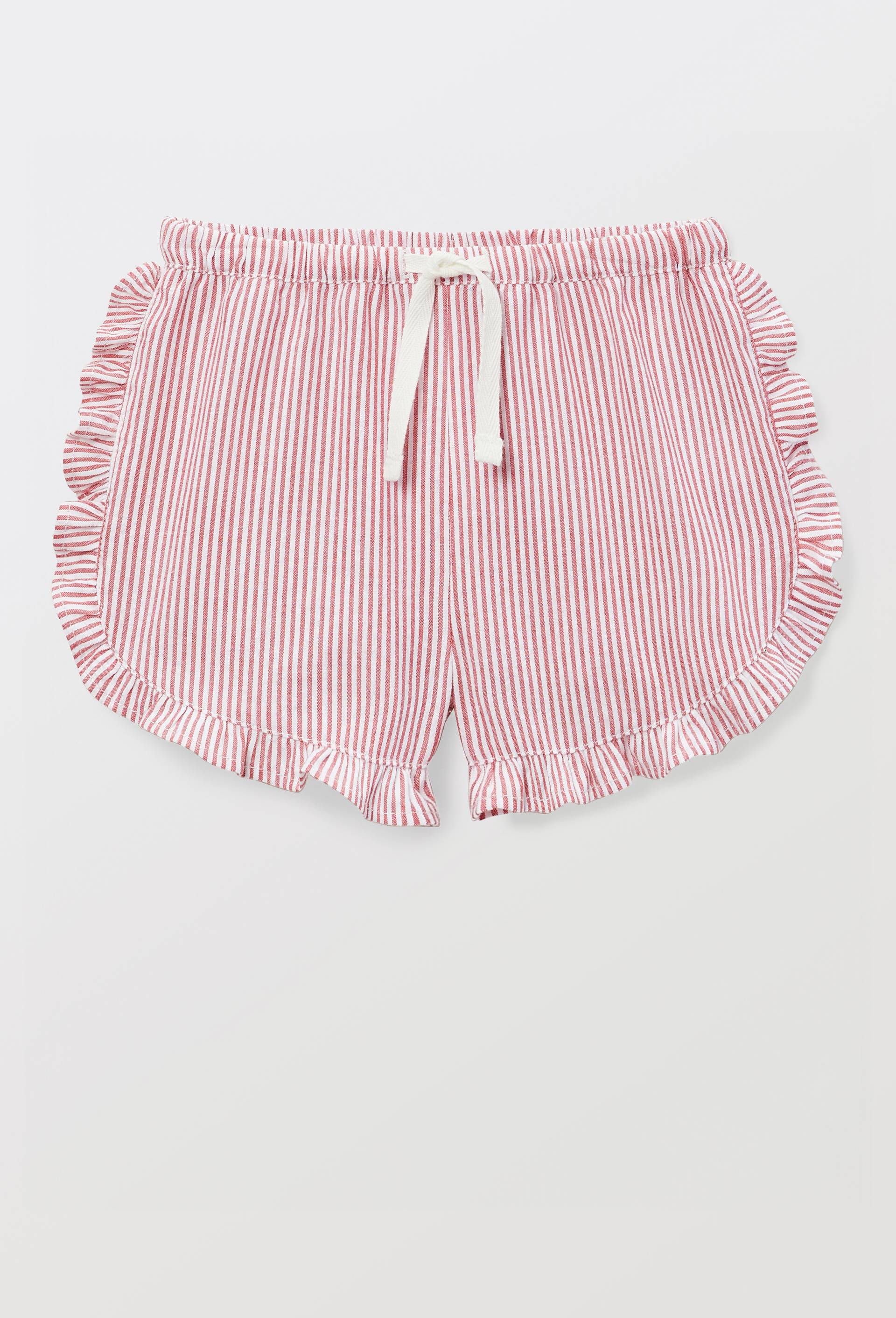 Short ray&eacute; en coton BIO GOTS, Orange, large image number 0